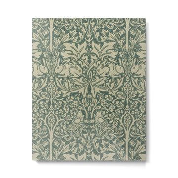 William Morris Brer Rabbit Forest Green Manilla Vintage Pattern Metal Print | TeksDecor