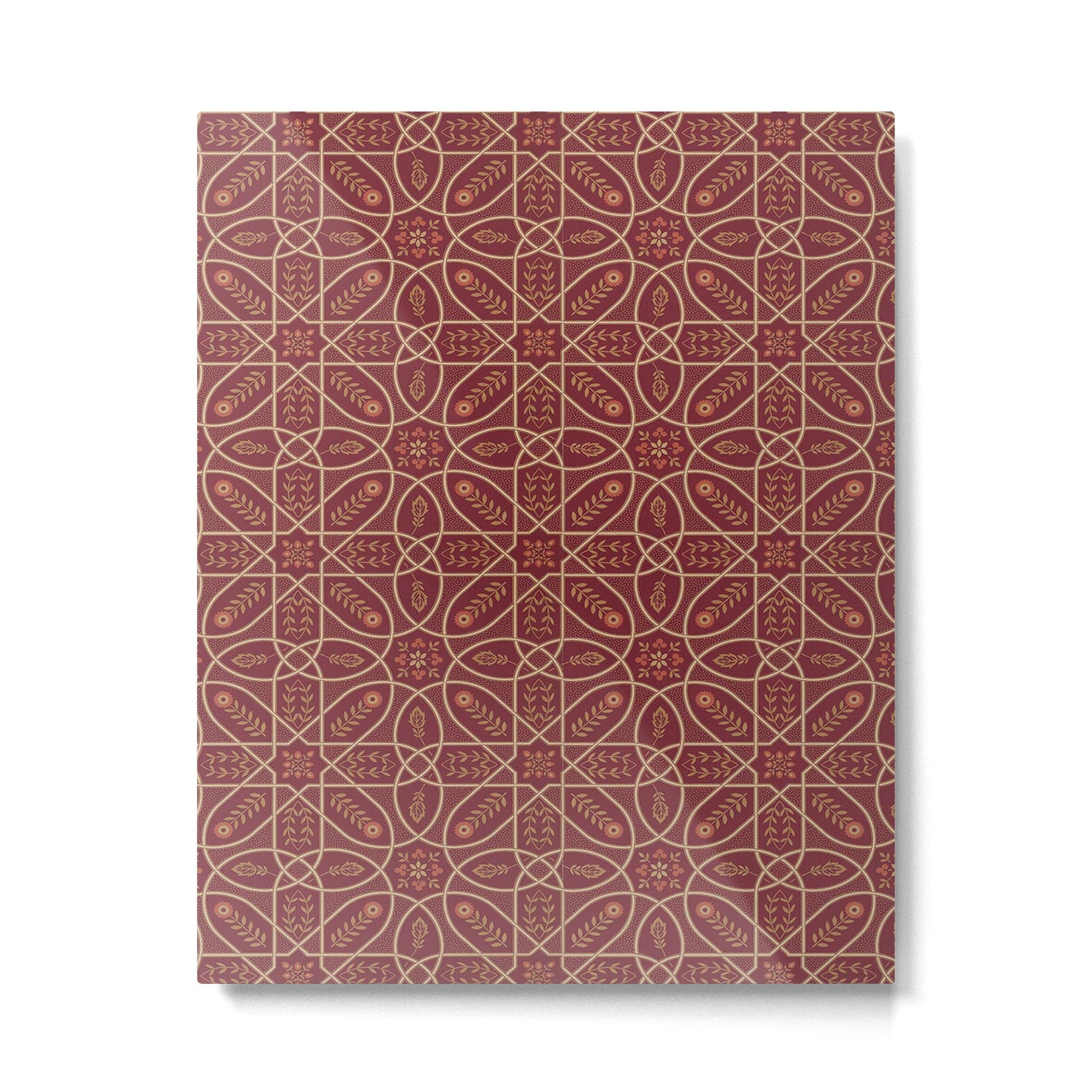 William Morris Brophy Trellis Russet Gold Metal Print | TeksDecor