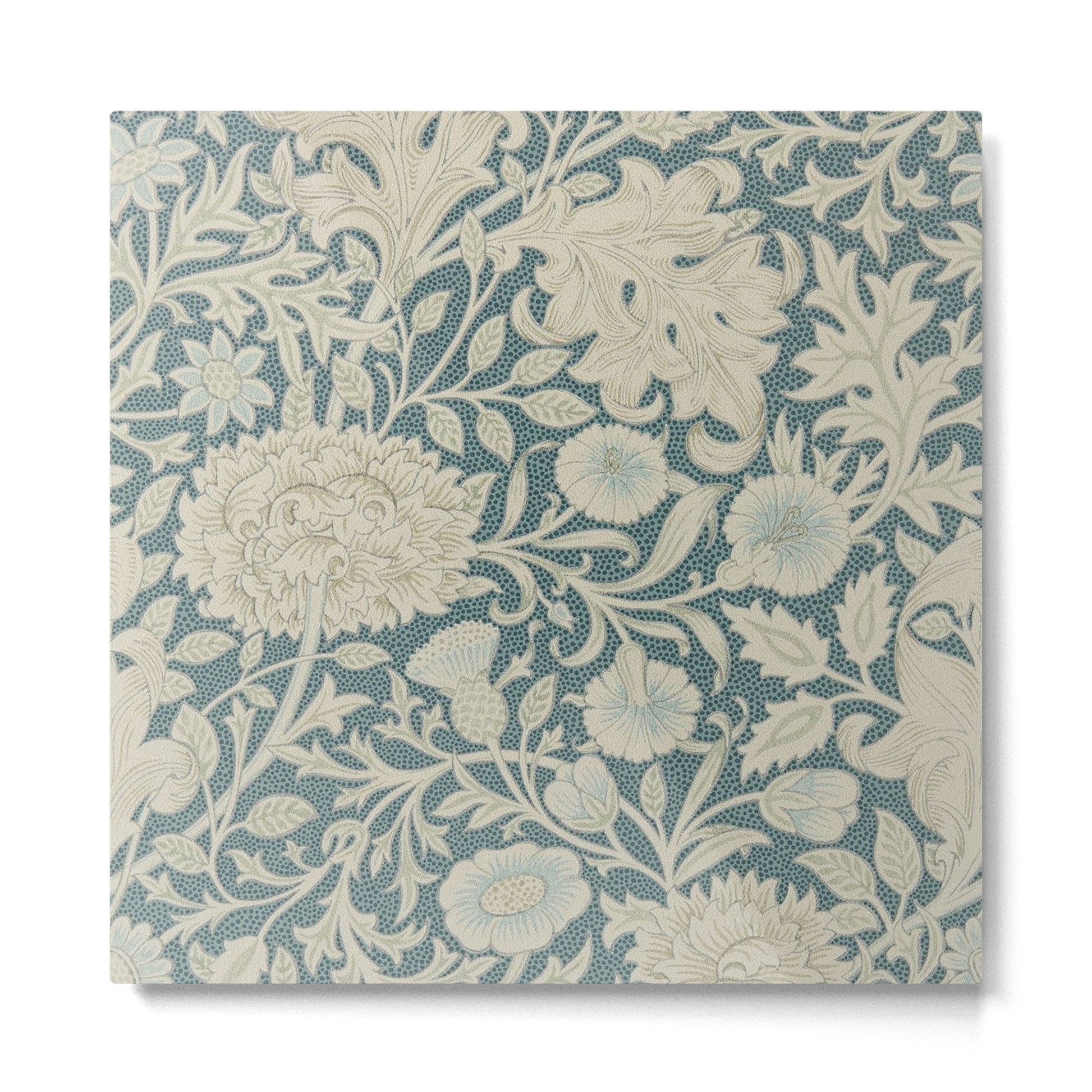 William Morris Double Bough Slate Blue Metal Print | TeksDecor