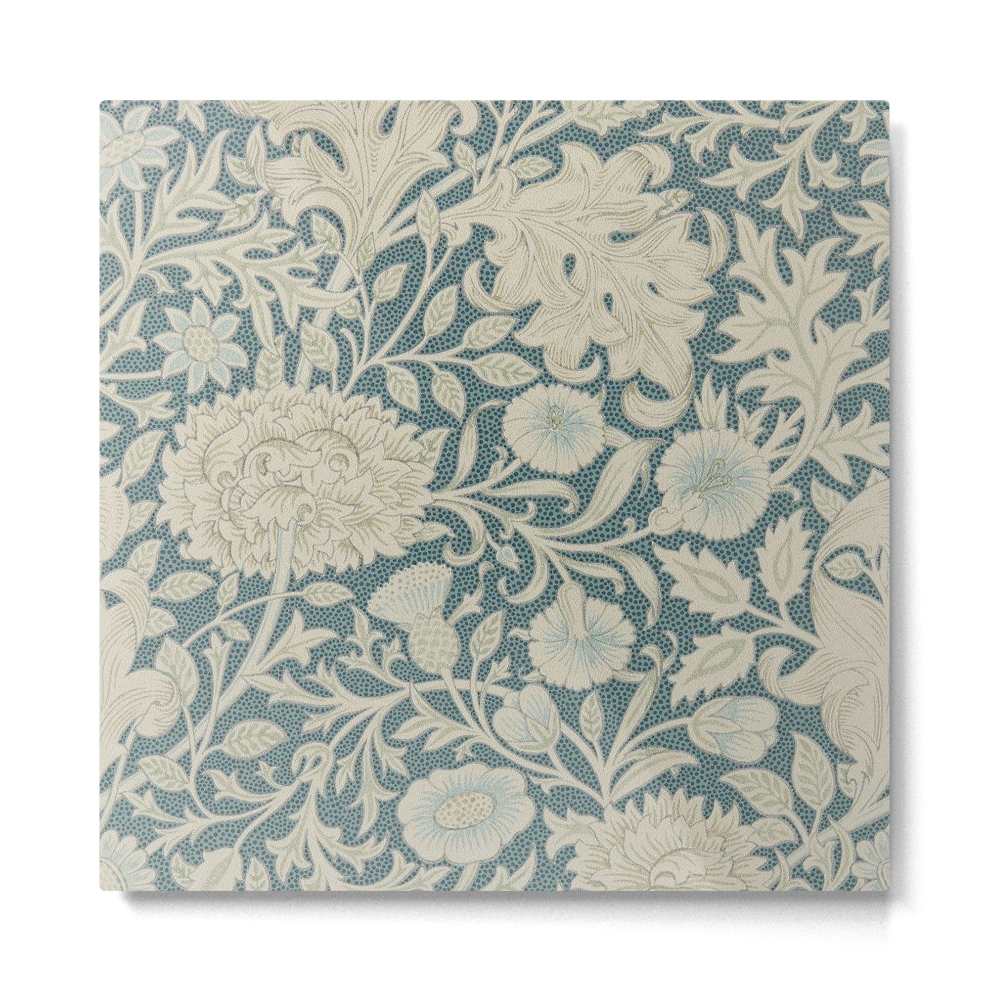 William Morris Double Bough Slate Blue Metal Print | TeksDecor