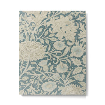 William Morris Double Bough Slate Blue Metal Print | TeksDecor