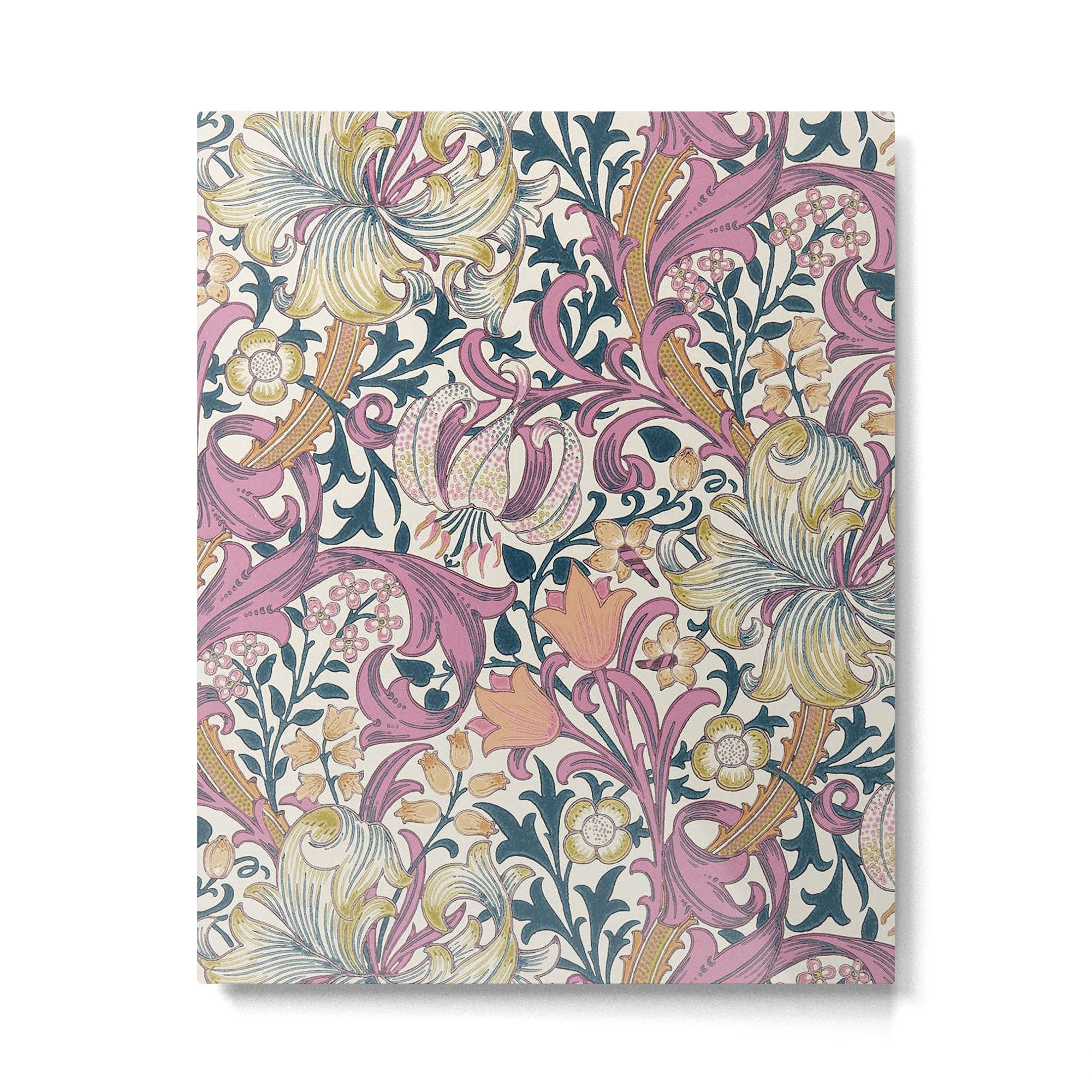 William Morris Golden Lily Enchanting Lilac Peach Metal Print | TeksDecor