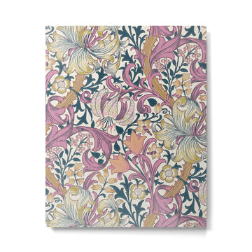 William Morris Golden Lily Enchanting Lilac Peach Metal Print | TeksDecor