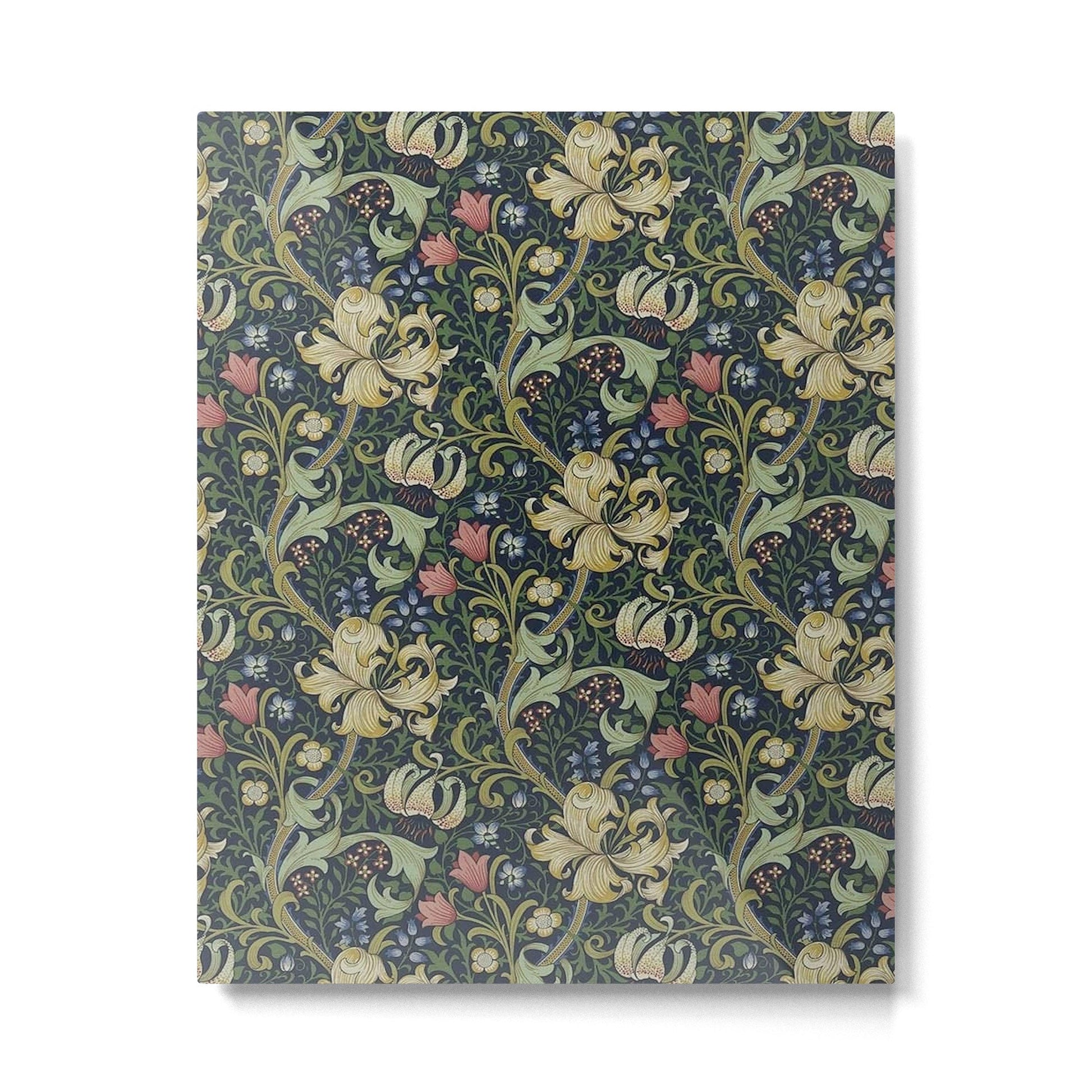 William Morris Golden Lily Midnight Green Vintage Pattern Metal Print | TeksDecor