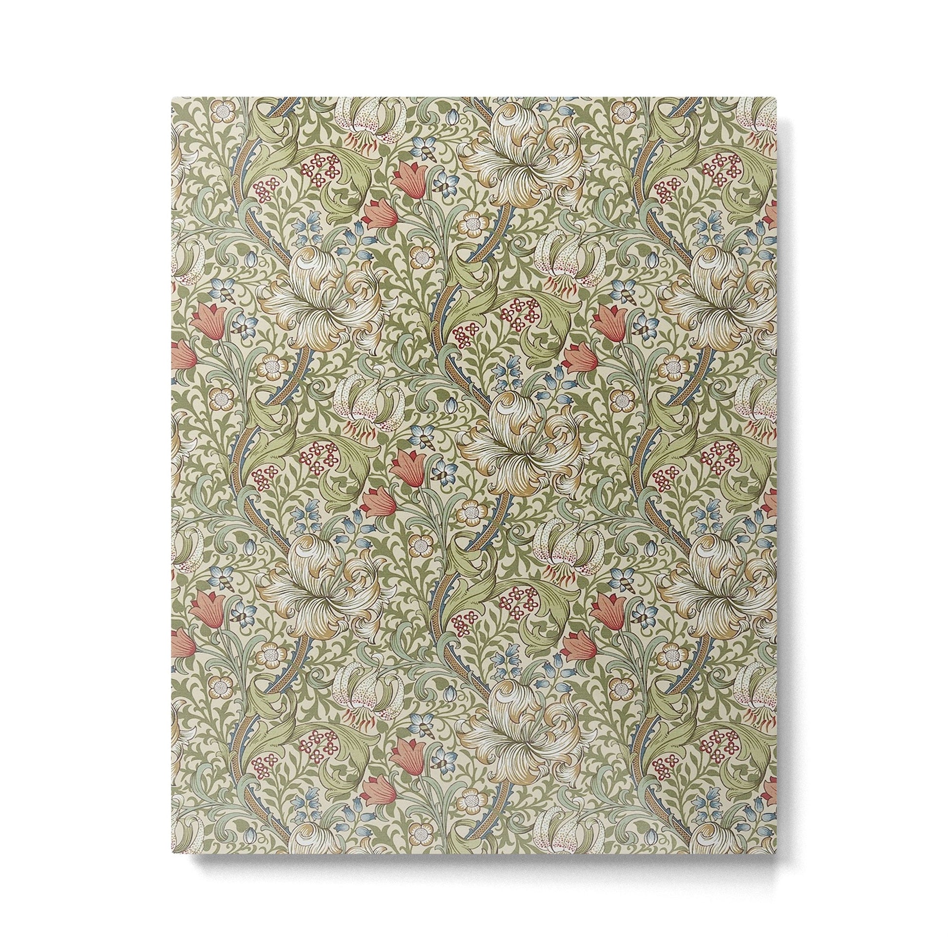 William Morris Golden Lily Minor Green Gold Vintage Pattern  Metal Print | TeksDecor
