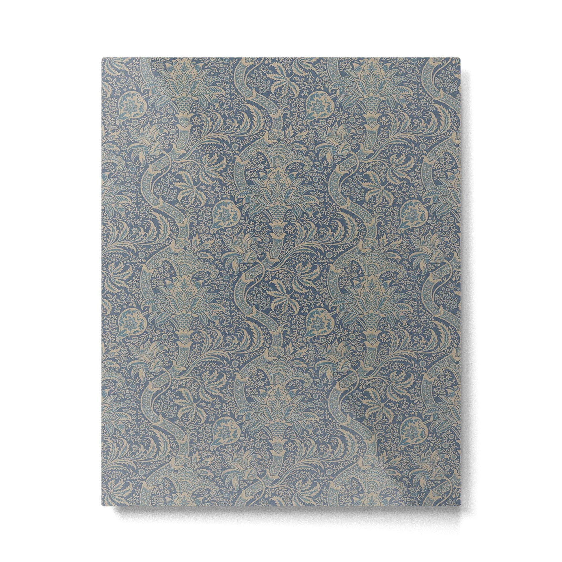 William Morris Indian Peacock Blue Pattern Metal Print | TeksDecor