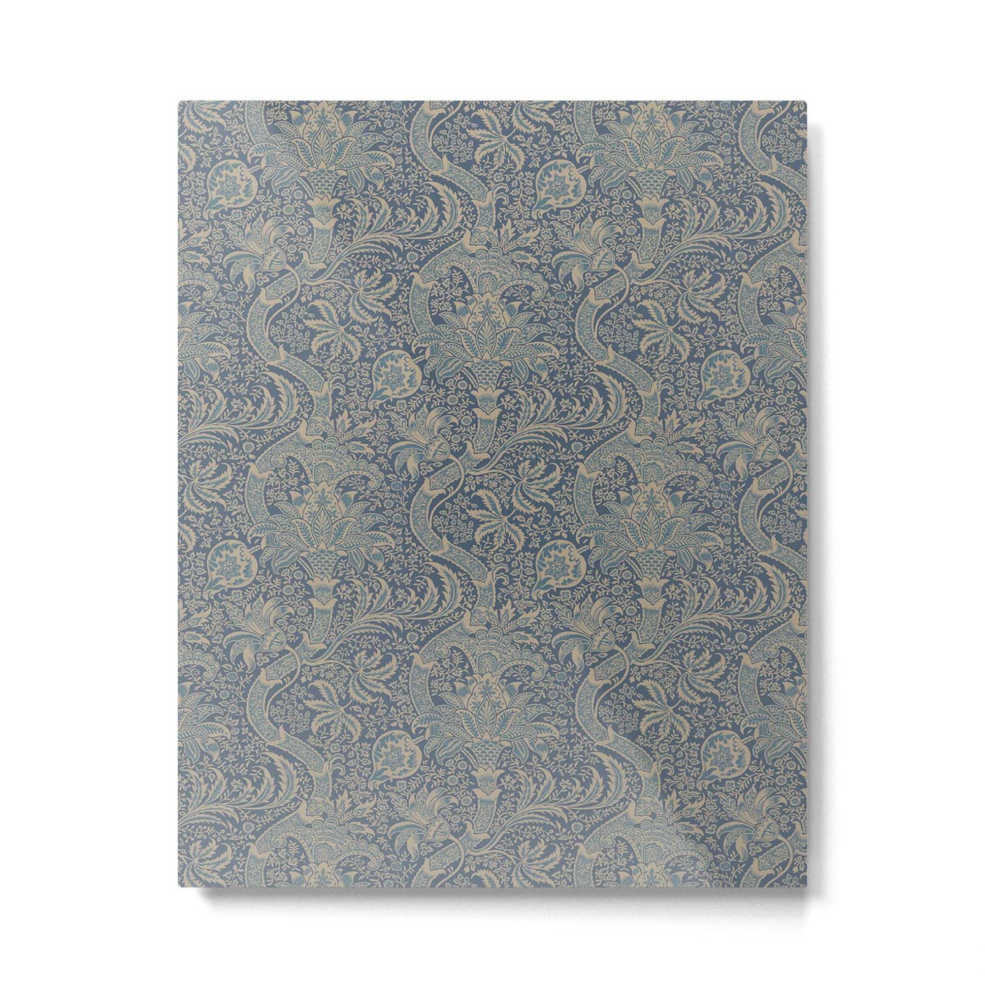 William Morris Indian Peacock Blue Pattern Metal Print | TeksDecor