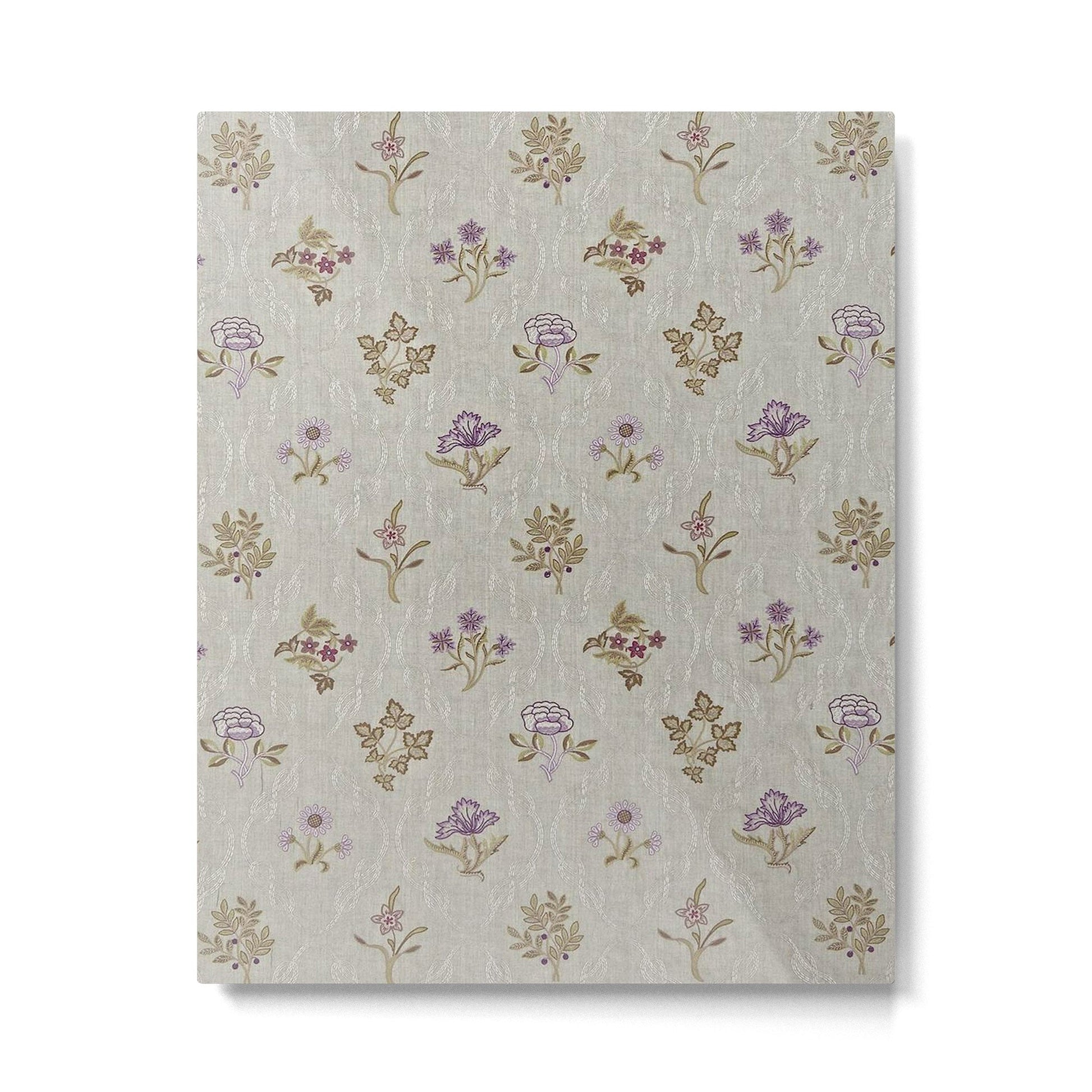 William Morris Kelmscott Trellis Linen Aubergine Metal Print | TeksDecor