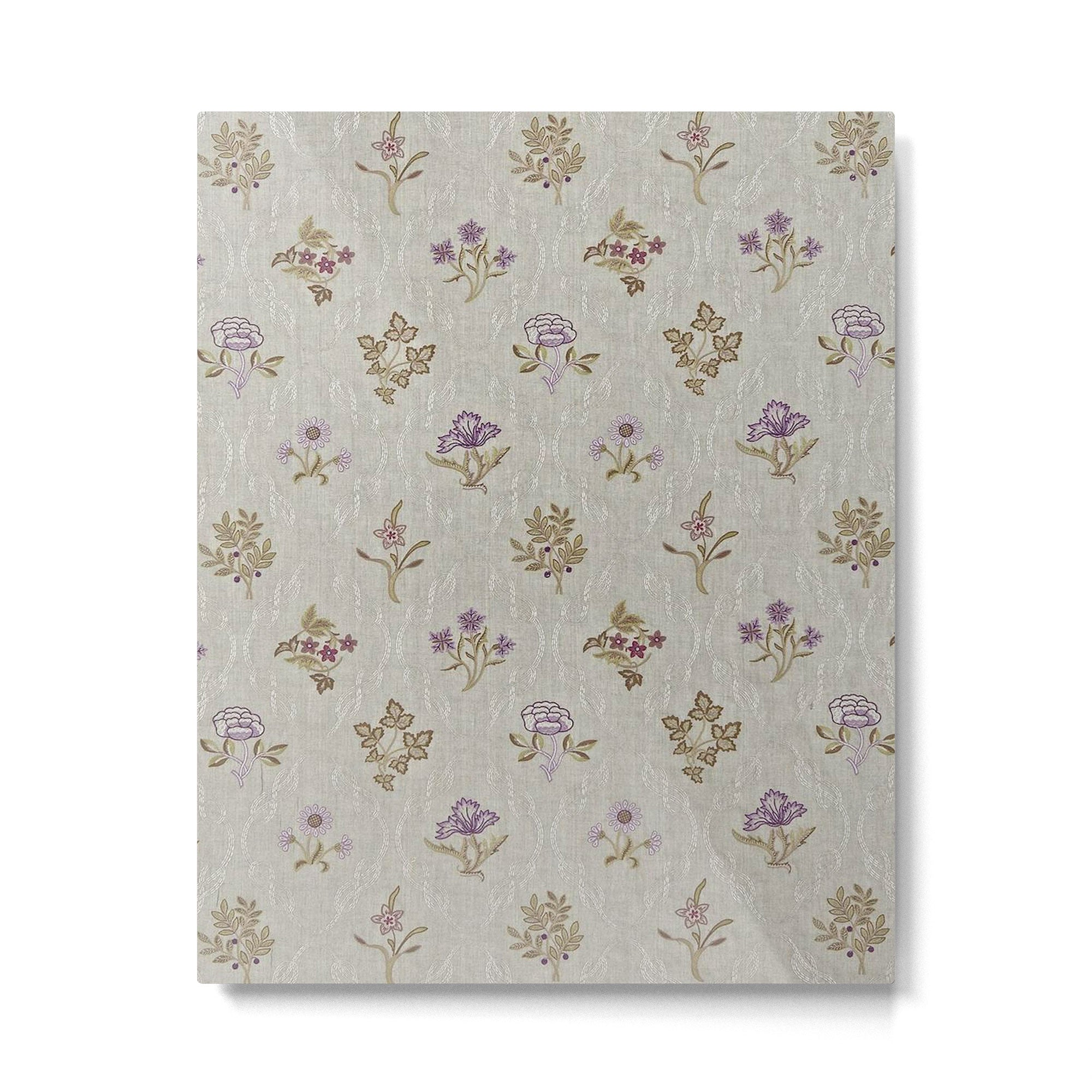 William Morris Kelmscott Trellis Linen Aubergine Metal Print | TeksDecor