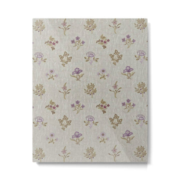 William Morris Kelmscott Trellis Linen Aubergine Metal Print | TeksDecor