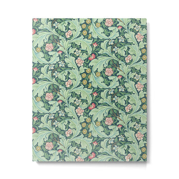 William Morris Leicester Dark Green Multi Metal Print | TeksDecor