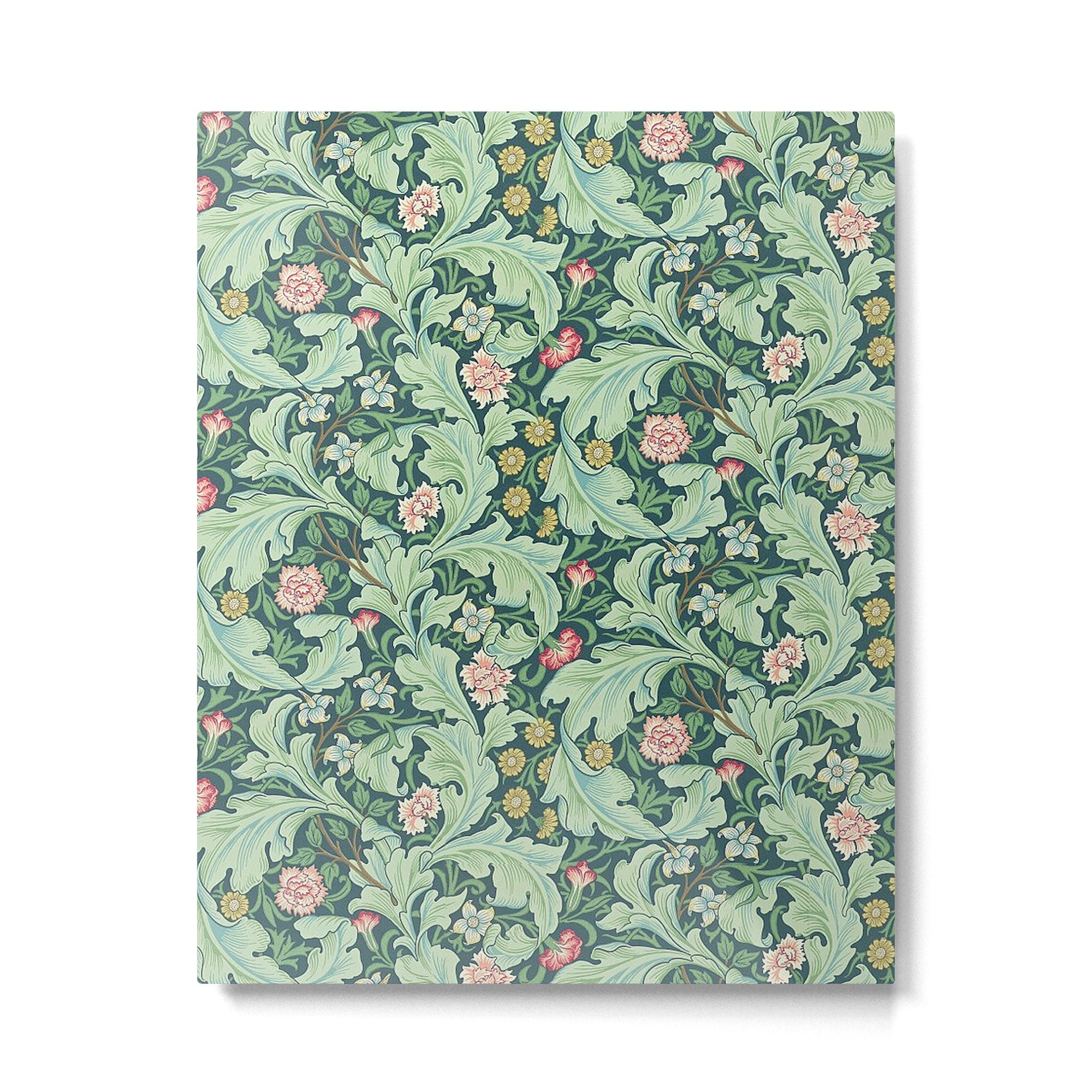 William Morris Leicester Dark Green Multi Metal Print | TeksDecor
