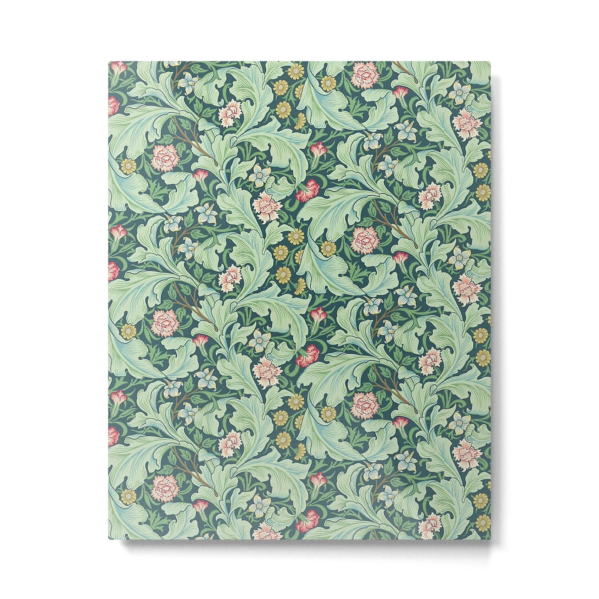William Morris Leicester Dark Green Multi Metal Print | TeksDecor