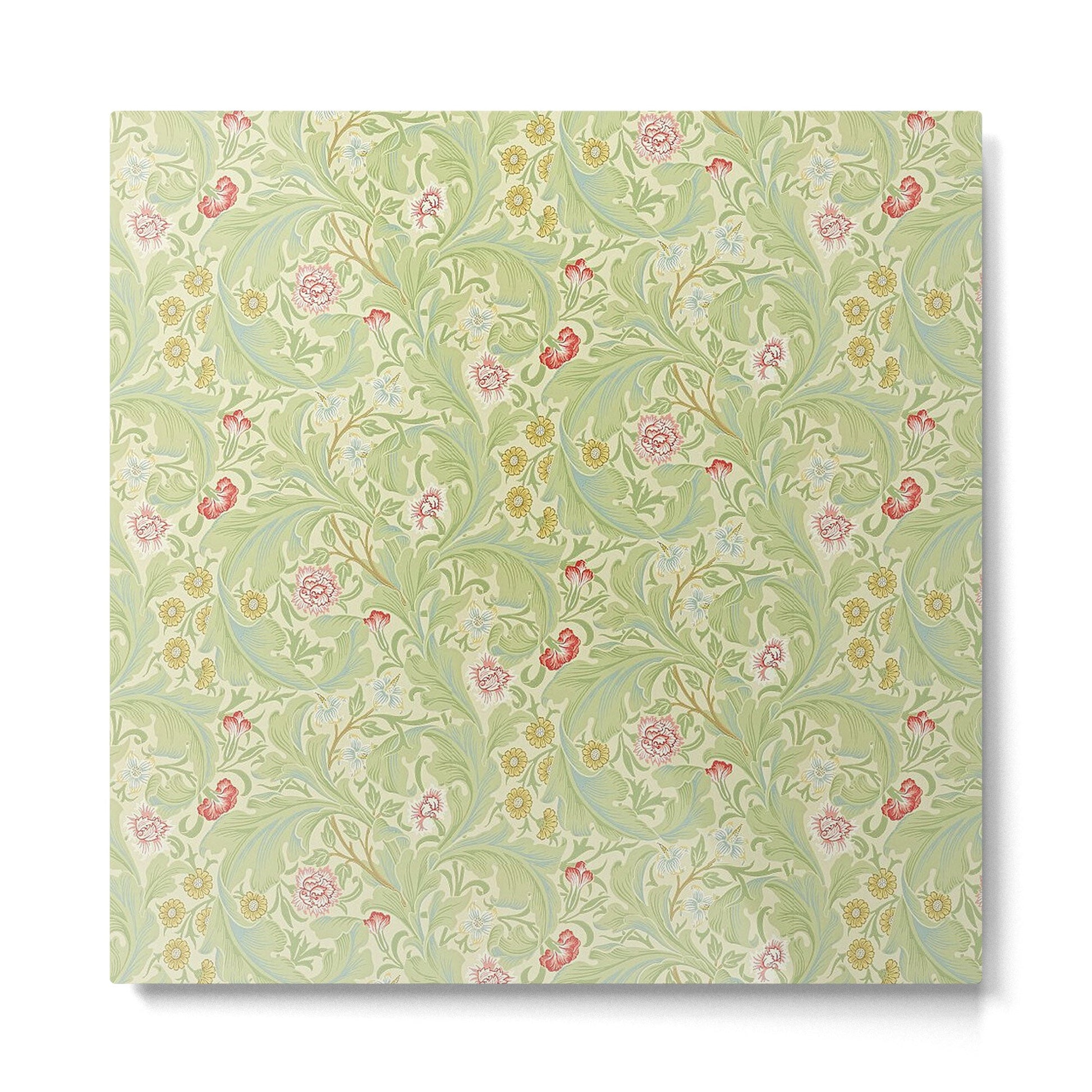 William Morris Leicester Green Multi Metal Print | TeksDecor