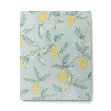 William Morris Lemon Fruit Tree Wedgewood Metal Print | TeksDecor