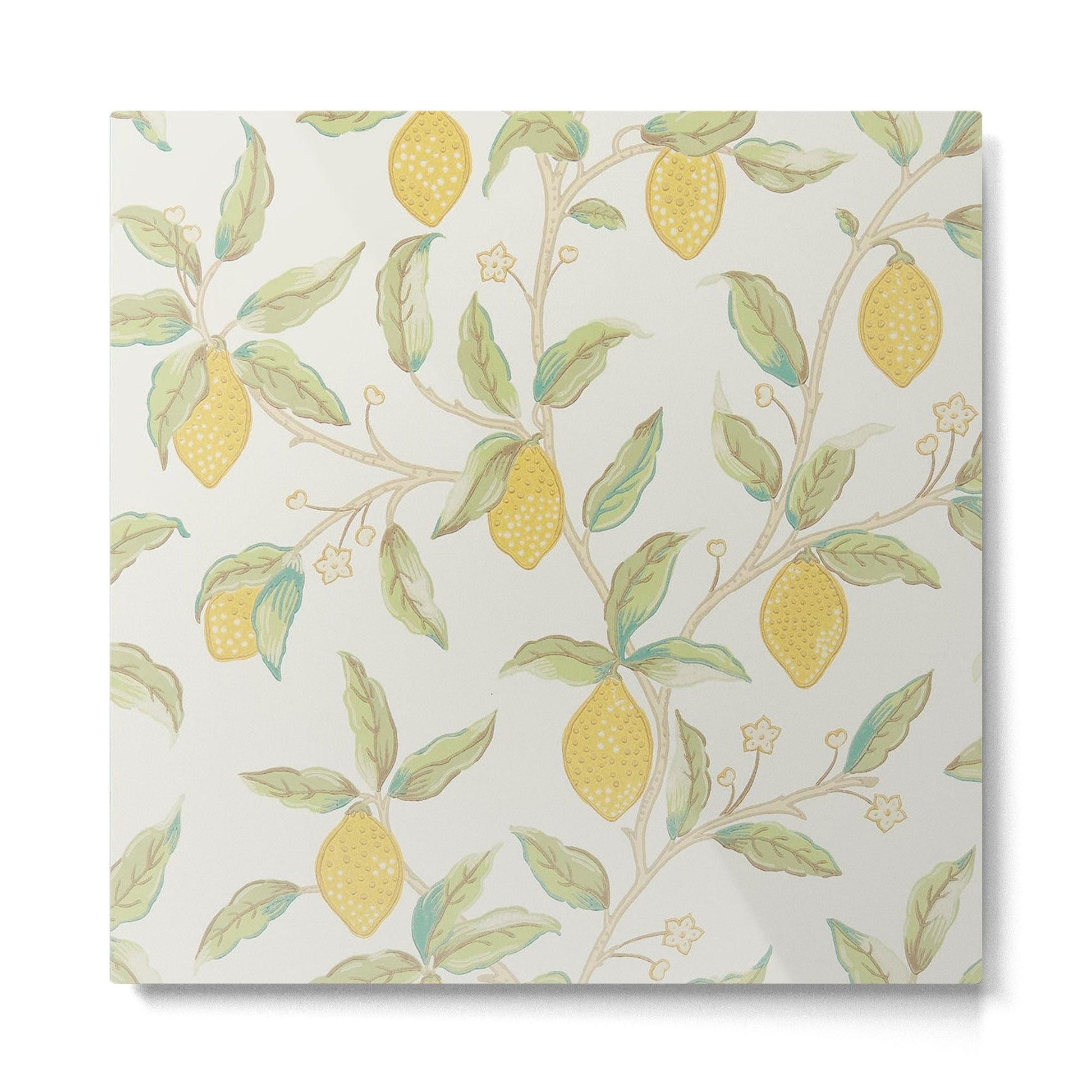 William Morris Lemon Tree Bayleaf Metal Print | TeksDecor