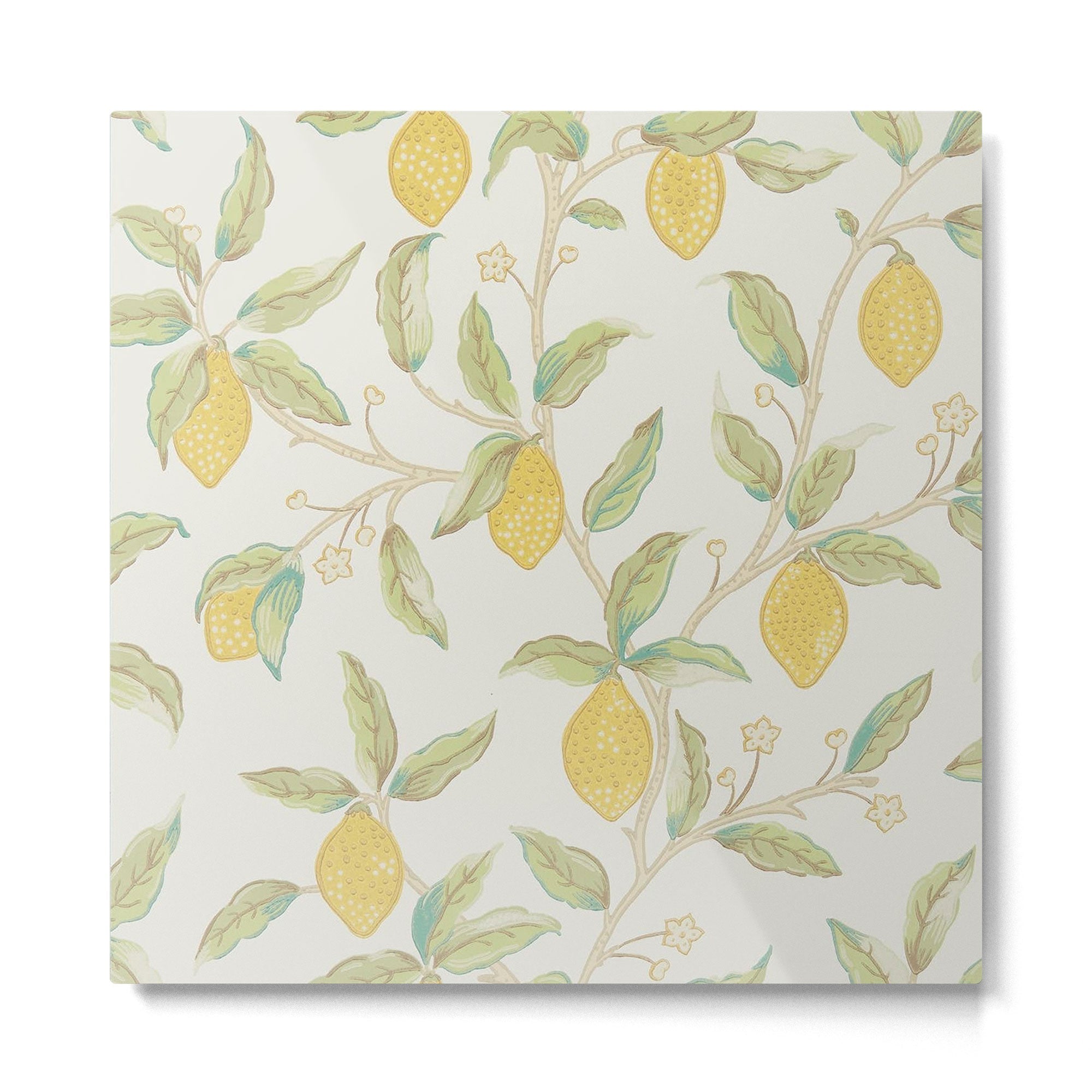 William Morris Lemon Tree Bayleaf Metal Print | TeksDecor