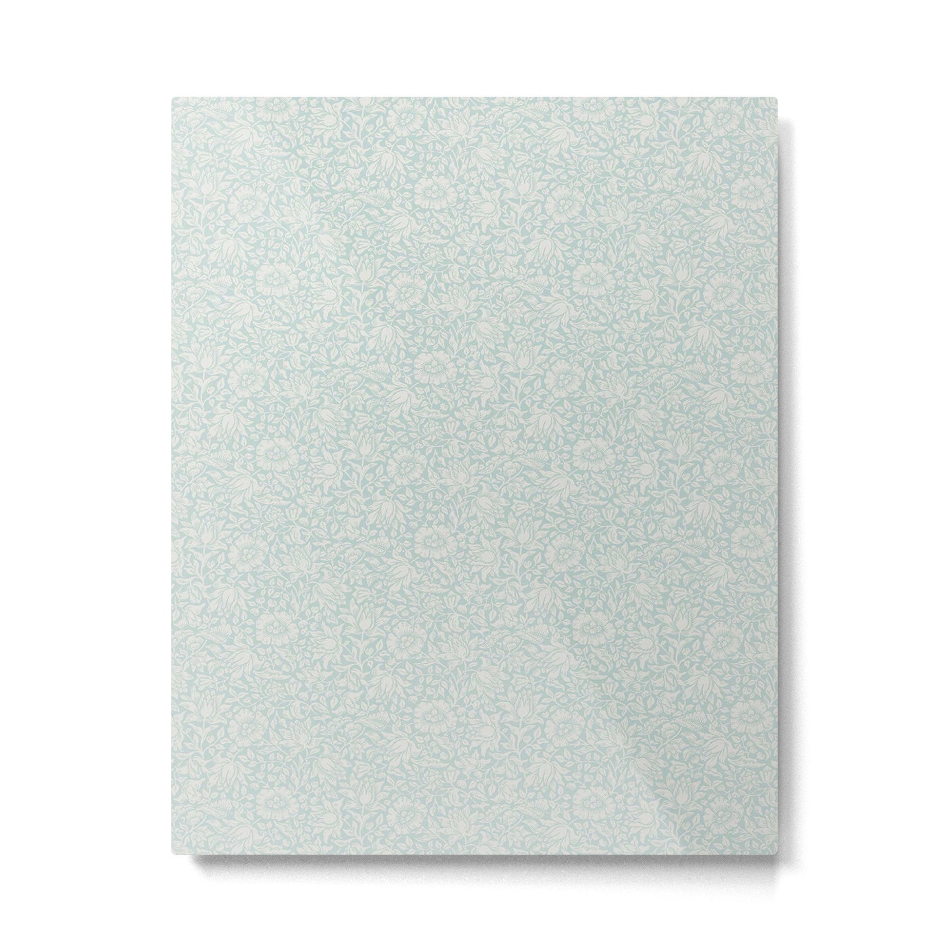 William Morris Mallow Chalk Duck Egg Blue Metal Print | TeksDecor