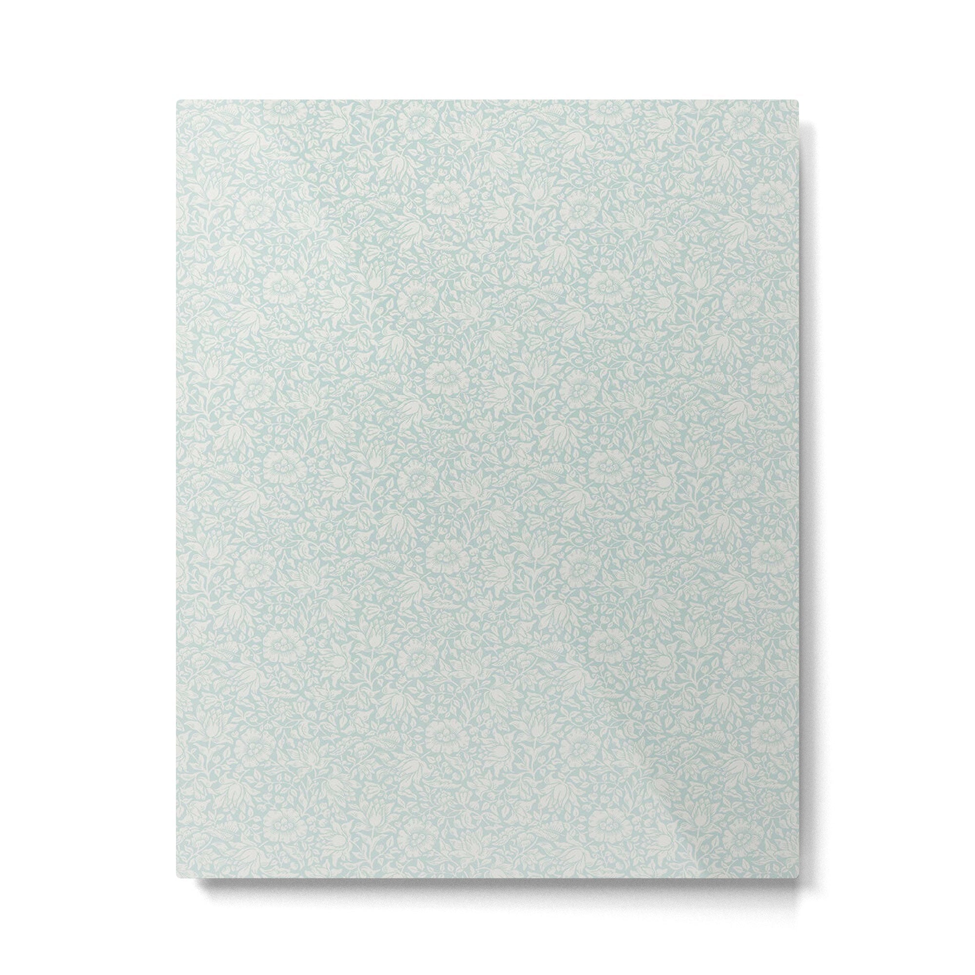William Morris Mallow Chalk Duck Egg Blue Metal Print | TeksDecor