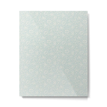 William Morris Mallow Chalk Duck Egg Blue Metal Print | TeksDecor