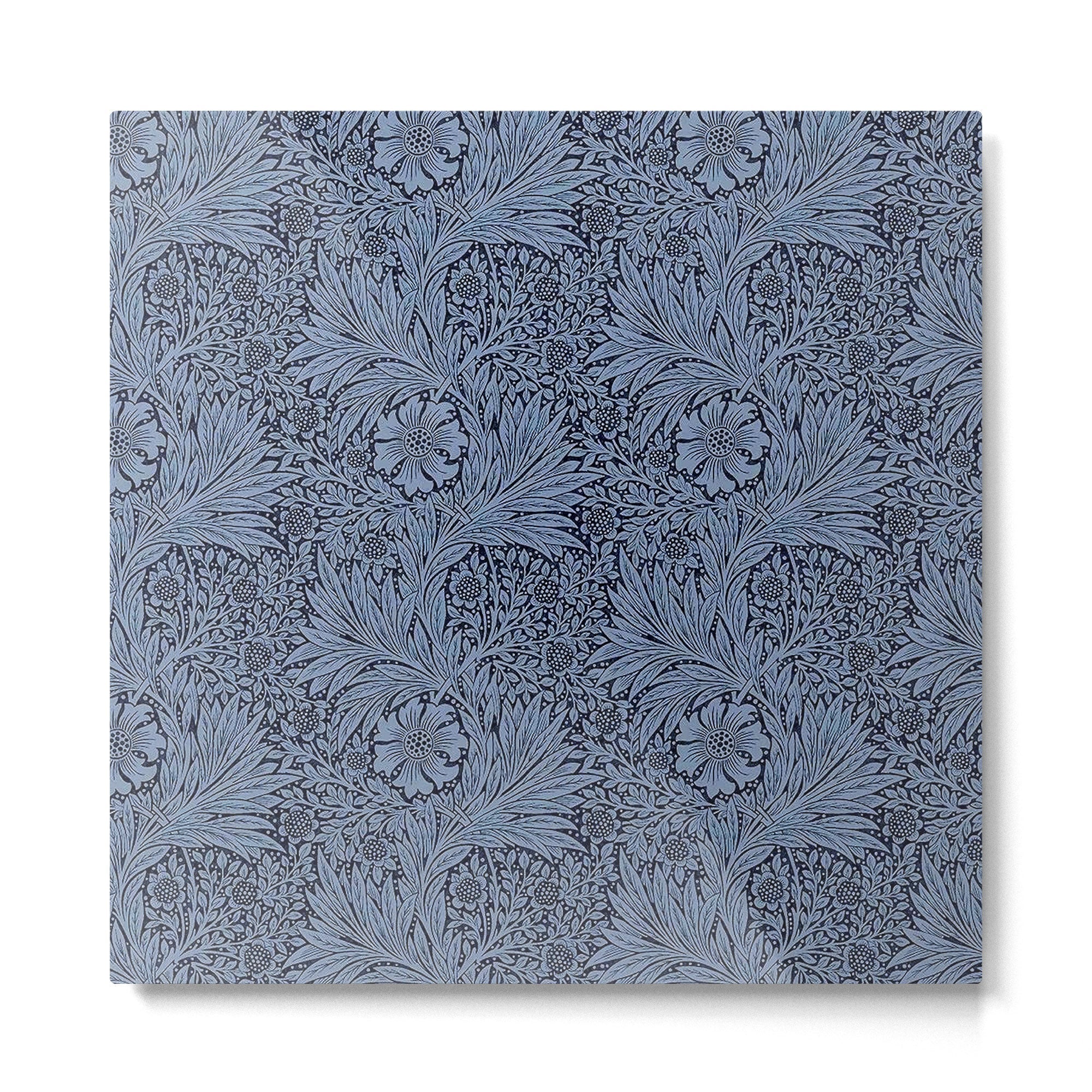 William Morris Marigold Navy Metal Print | TeksDecor