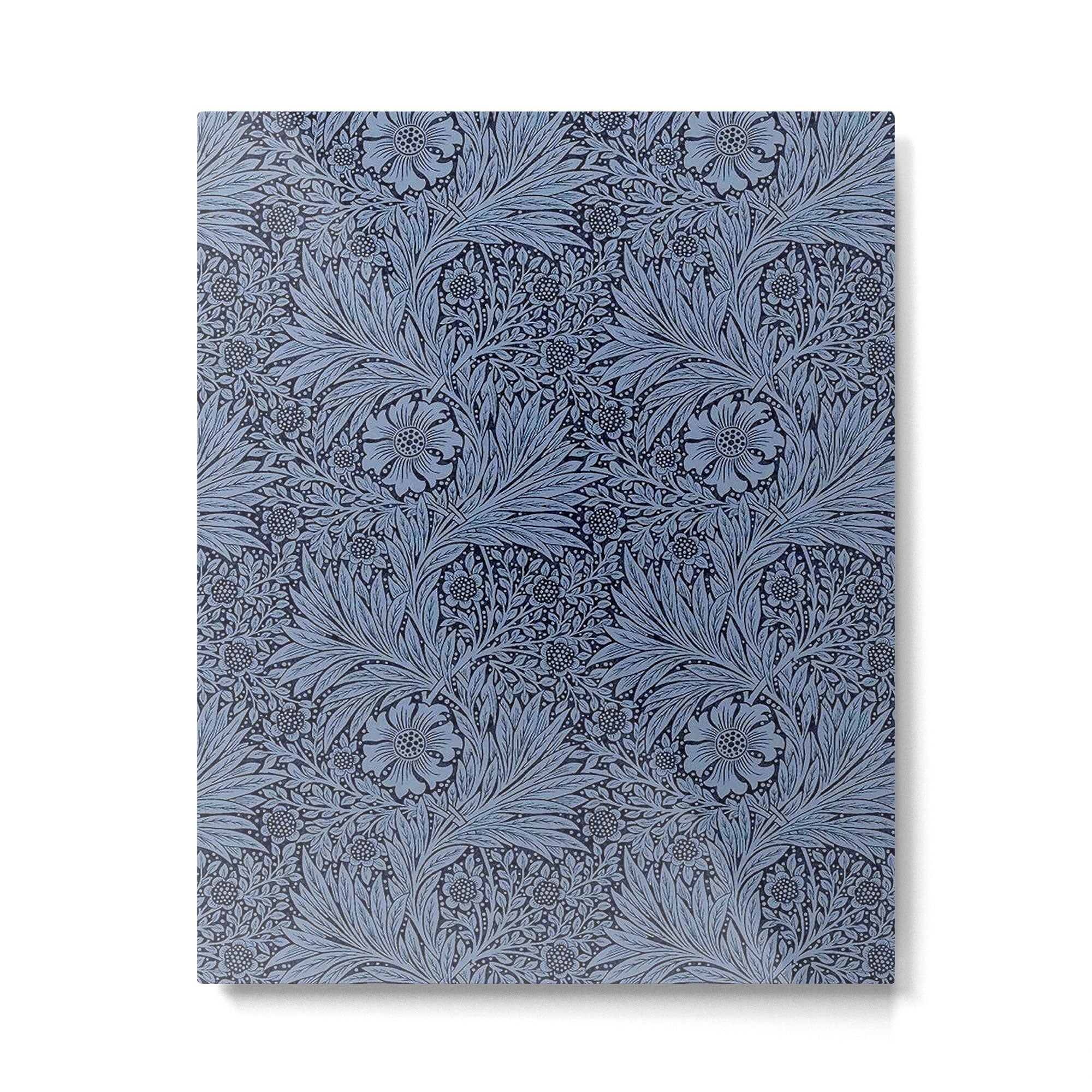 William Morris Marigold Navy Metal Print | TeksDecor