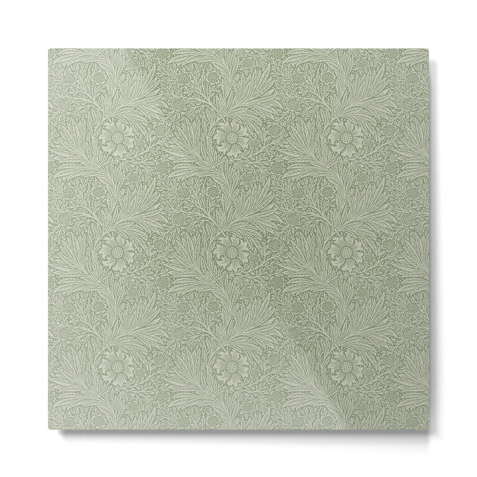 William Morris Marigold Sage Green Metal Print | TeksDecor