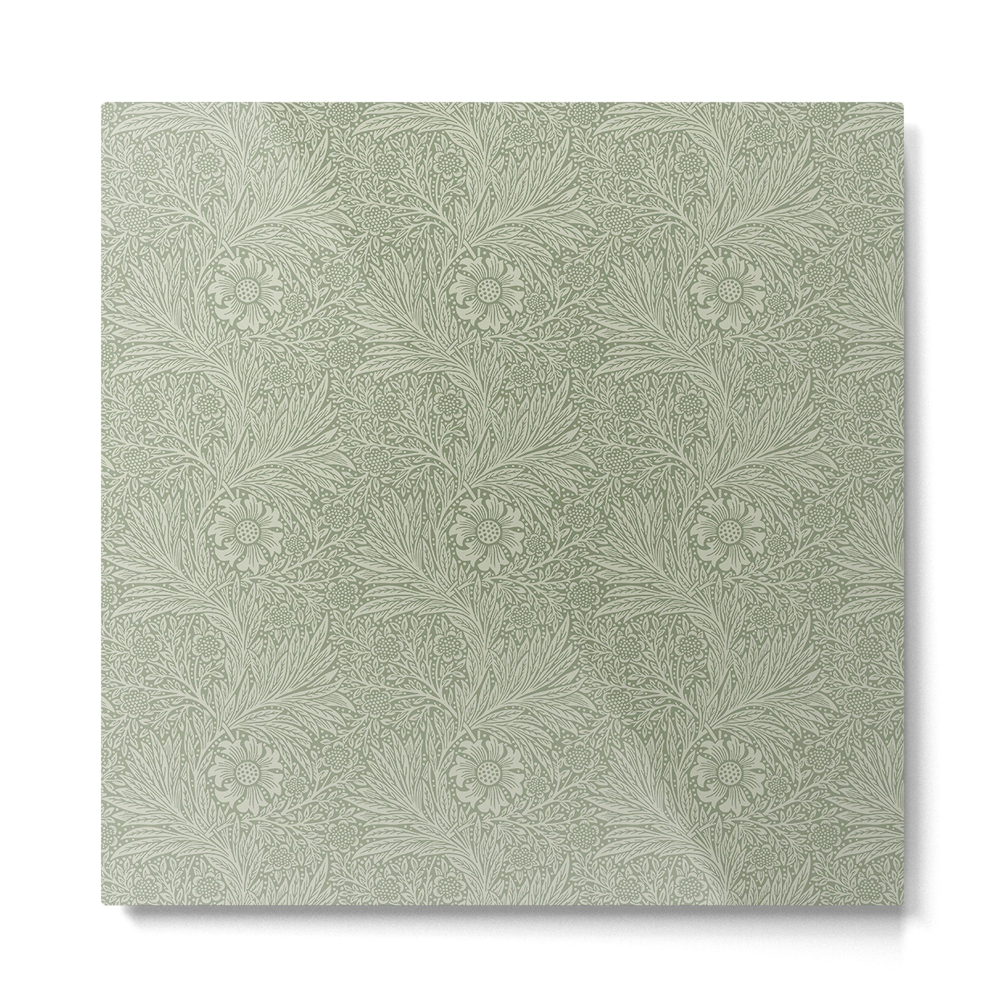 William Morris Marigold Sage Green Metal Print | TeksDecor