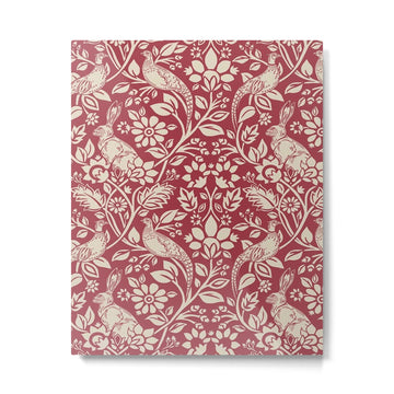 William Morris Merton Brer Rabbit Madder Red Pattern Metal Print | TeksDecor