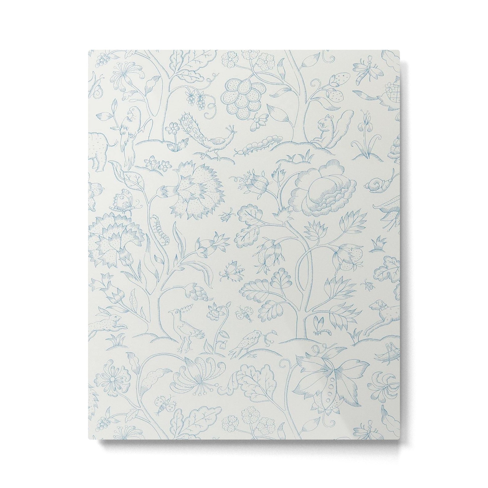 William Morris Middlemore Blue Cornflower Chalk Pattern Metal Print | TeksDecor