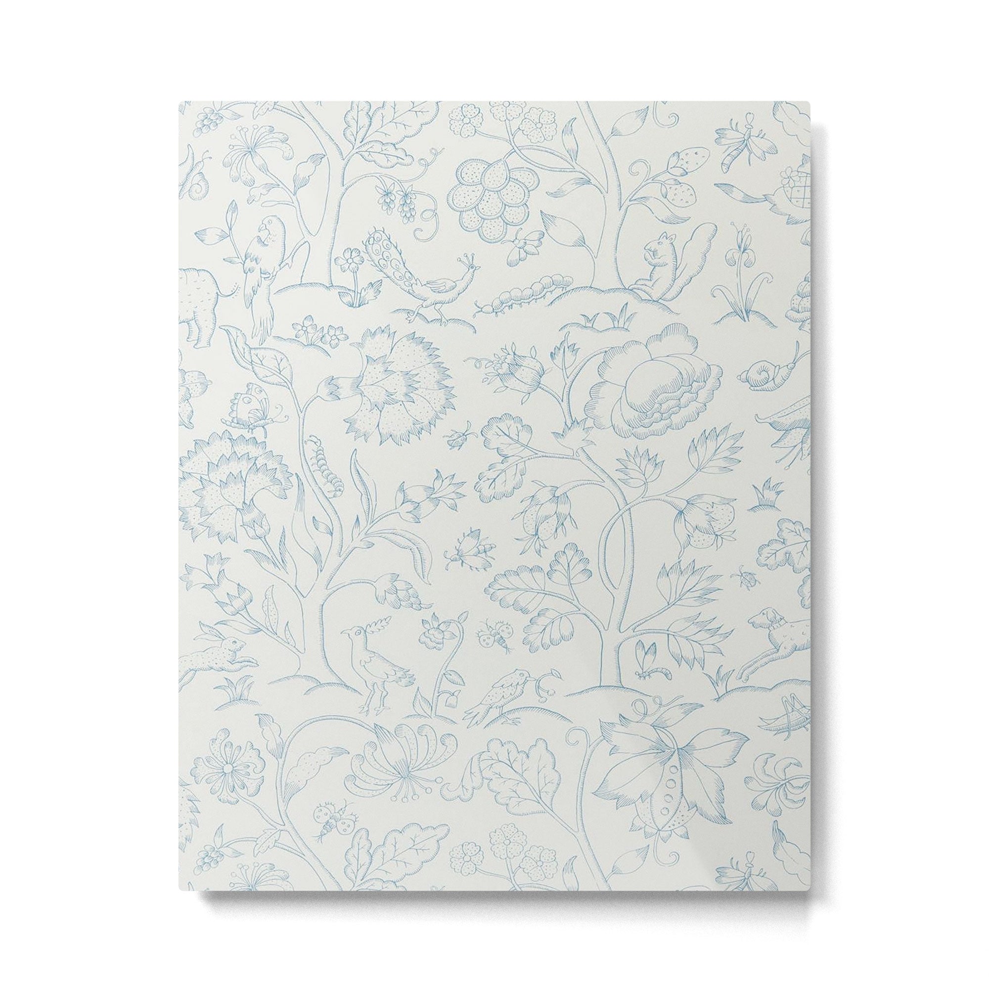 William Morris Middlemore Blue Cornflower Chalk Pattern Metal Print | TeksDecor