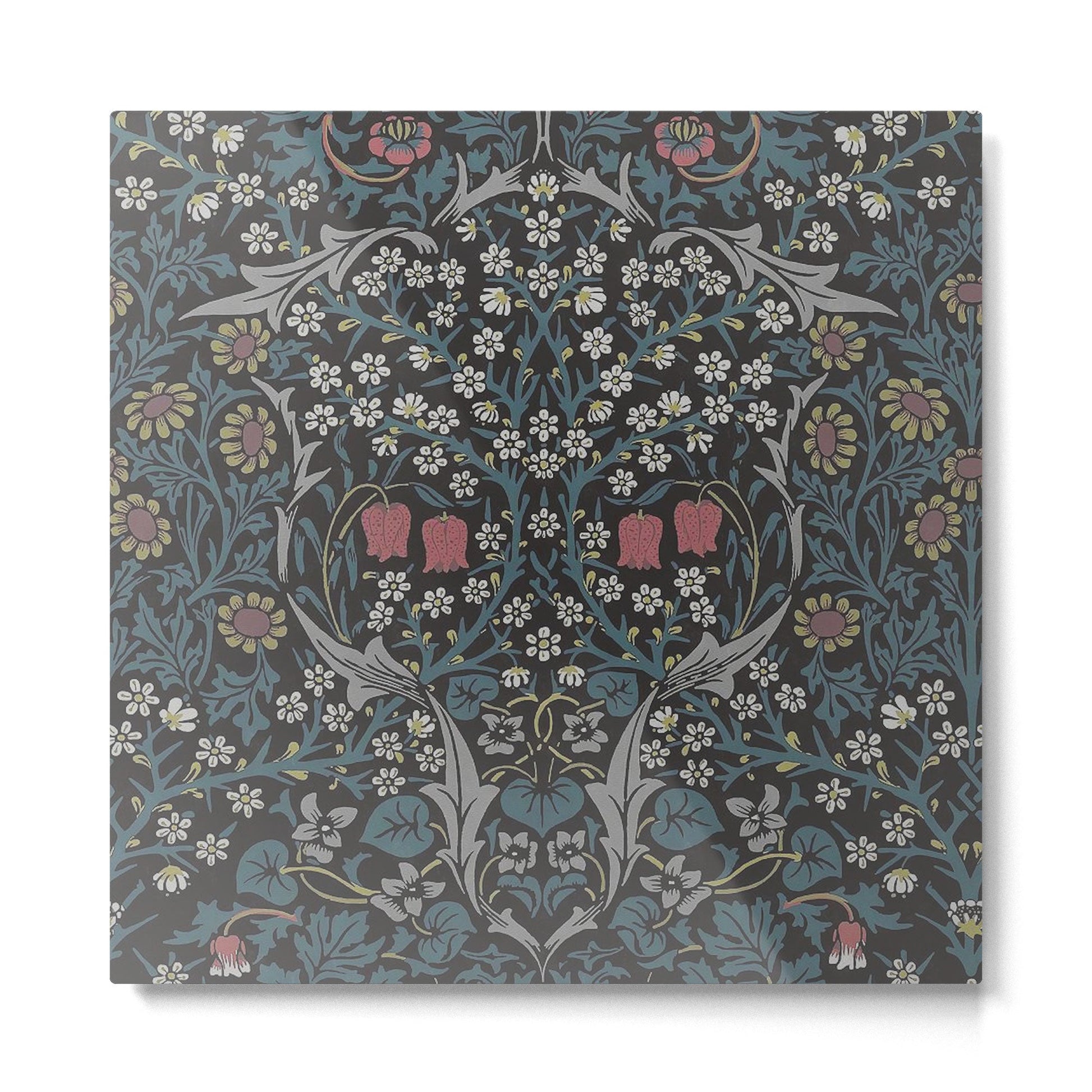 William Morris Midnight Blackthorn  Metal Print | TeksDecor