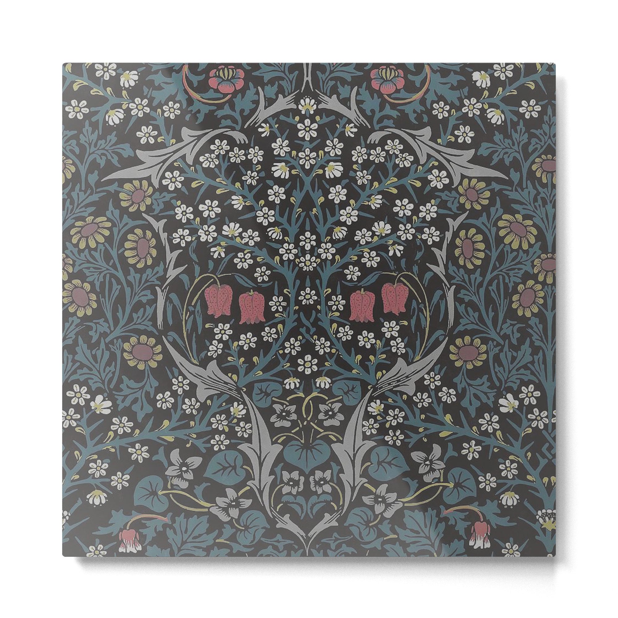 William Morris Midnight Blackthorn  Metal Print | TeksDecor