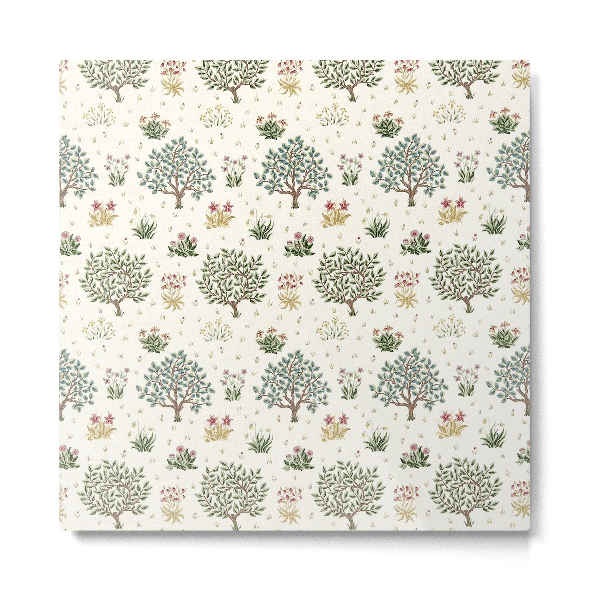 William Morris Orchard Bayleaf Rose Metal Print | TeksDecor