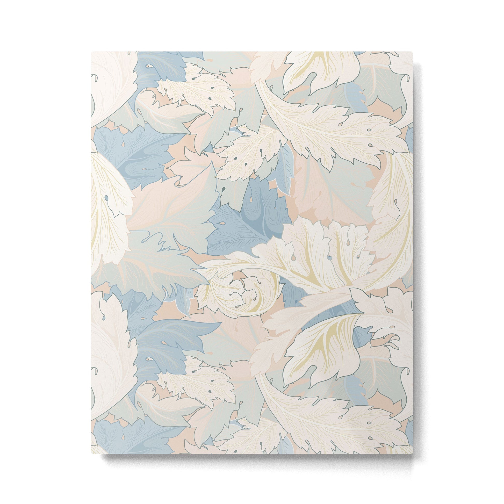 William Morris Pastel Acanthus Leaves Metal Print | TeksDecor