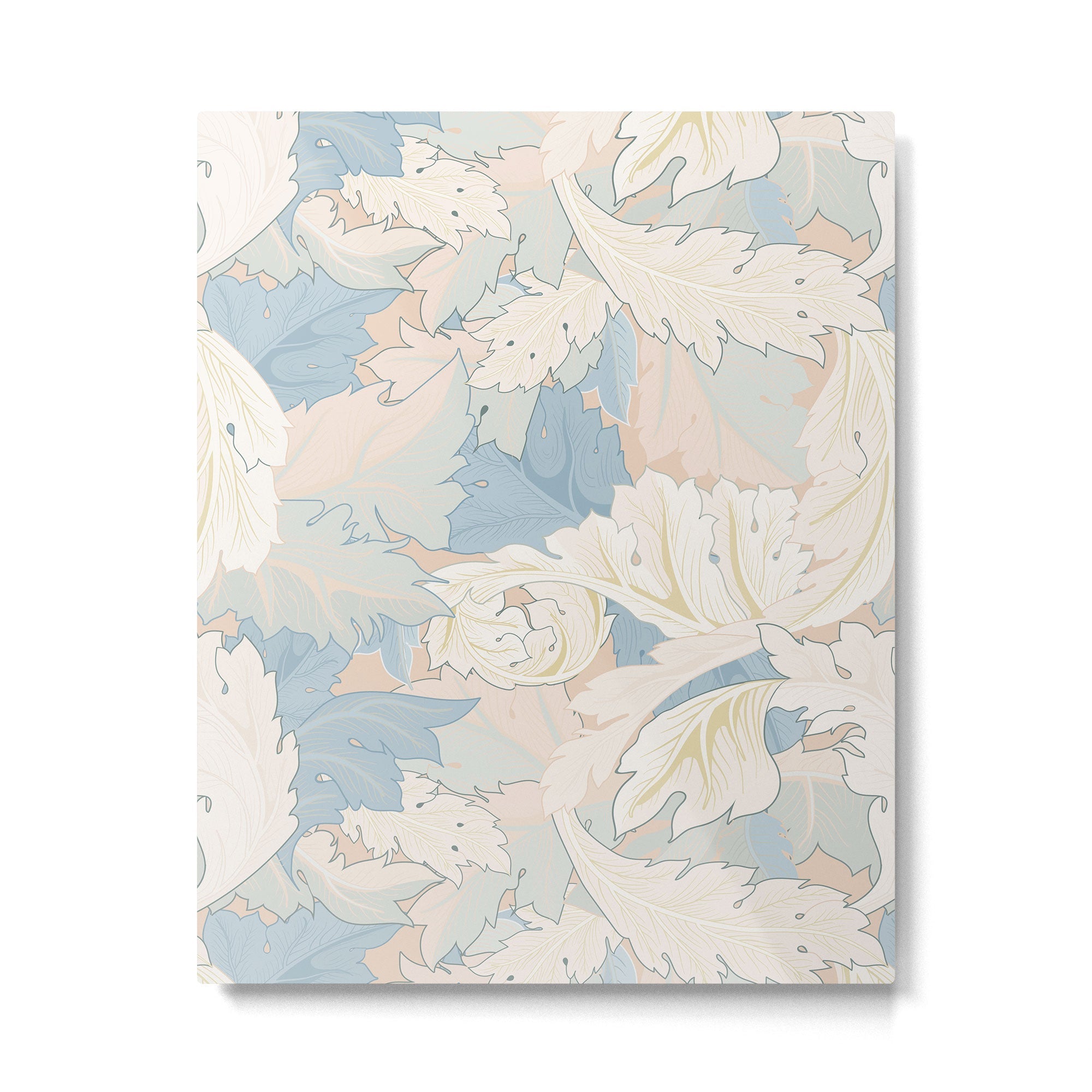 William Morris Pastel Acanthus Leaves Metal Print | TeksDecor