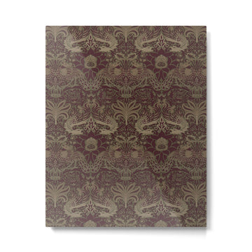 William Morris Peacock and Dragon Moss Wine Metal Print | TeksDecor