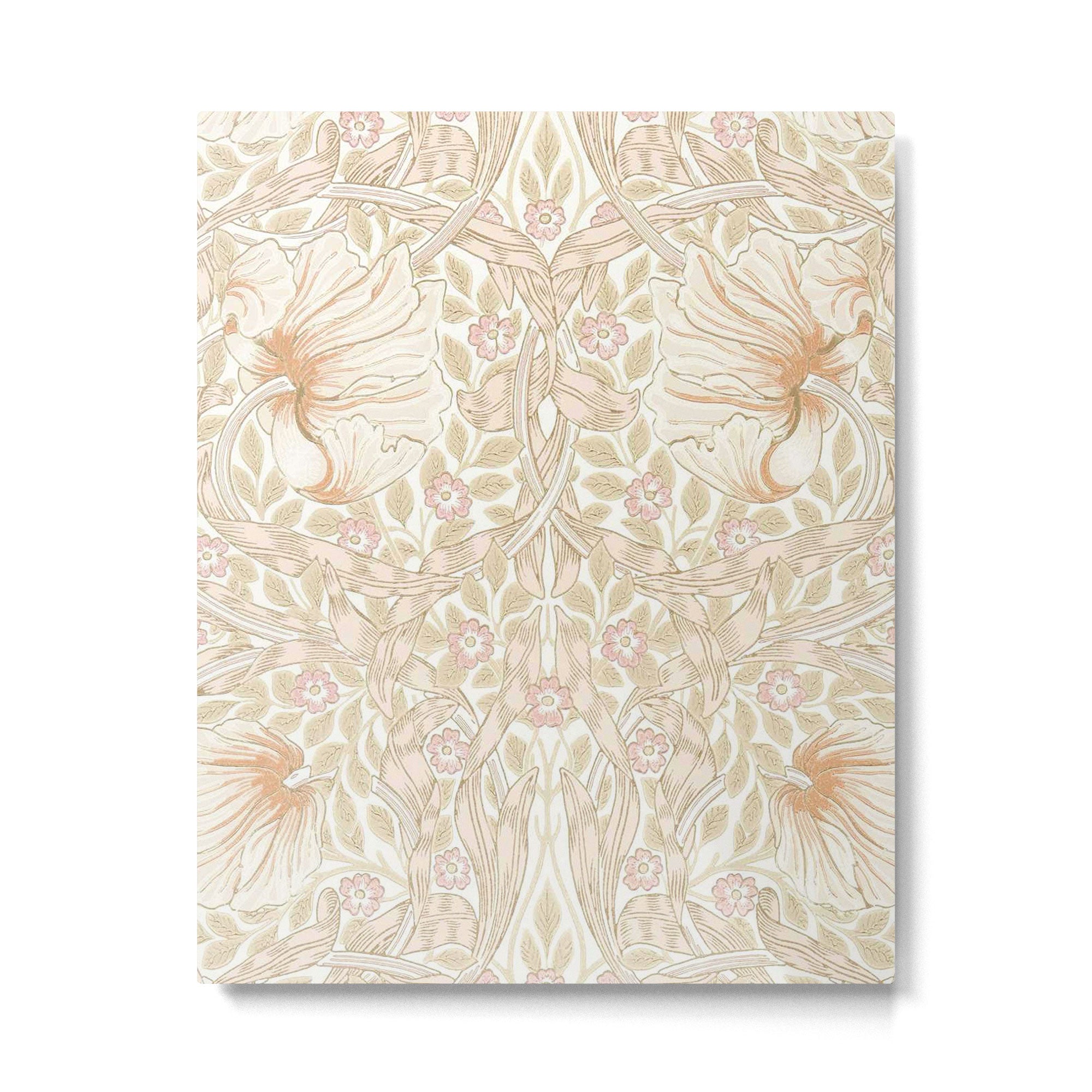 William Morris Pimpernel Pastel Peach Pink Metal Print | TeksDecor