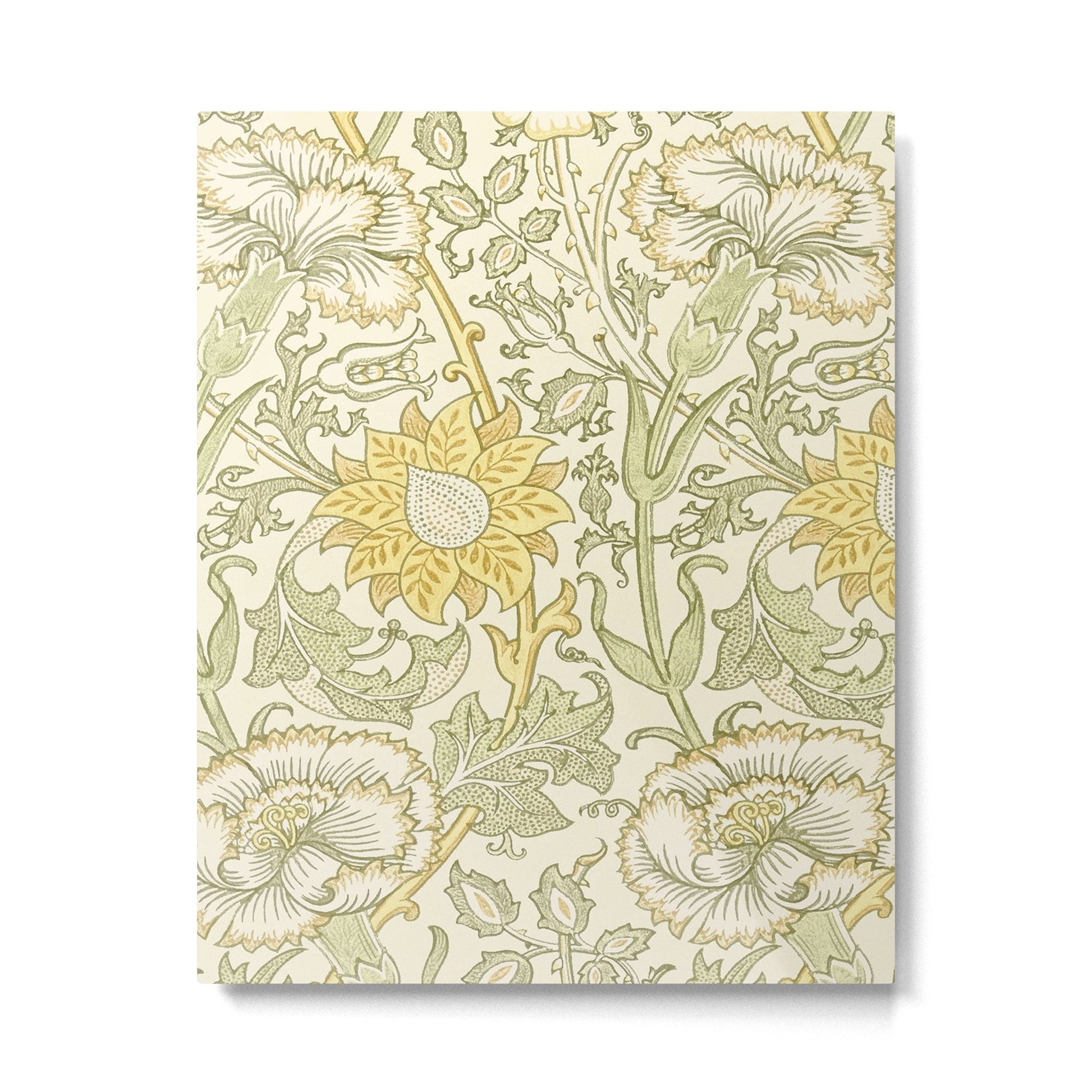 William Morris Pink and Rose Cowslip Fennel Yellow Pattern Metal Print | TeksDecor
