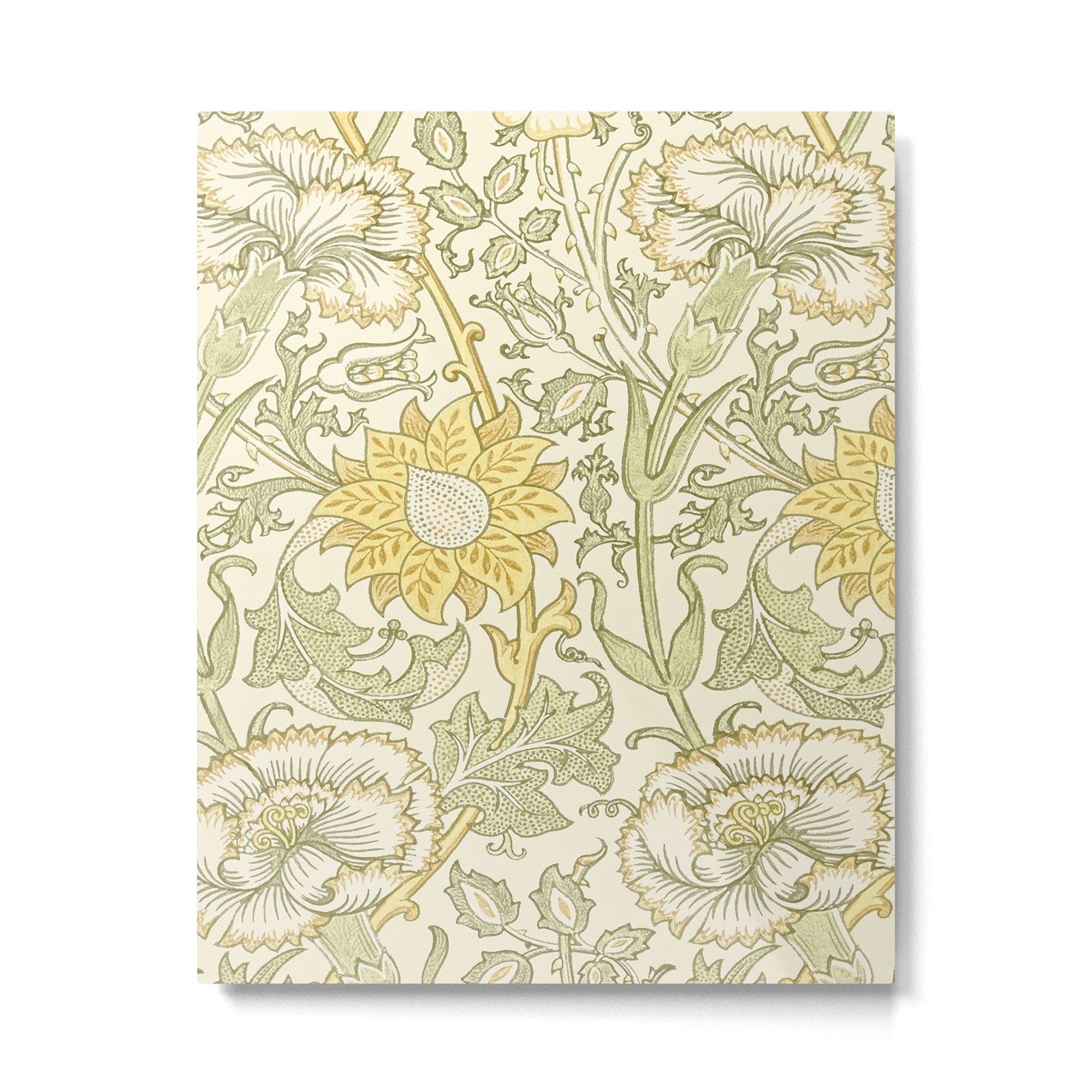 William Morris Pink and Rose Cowslip Fennel Yellow Pattern Metal Print | TeksDecor