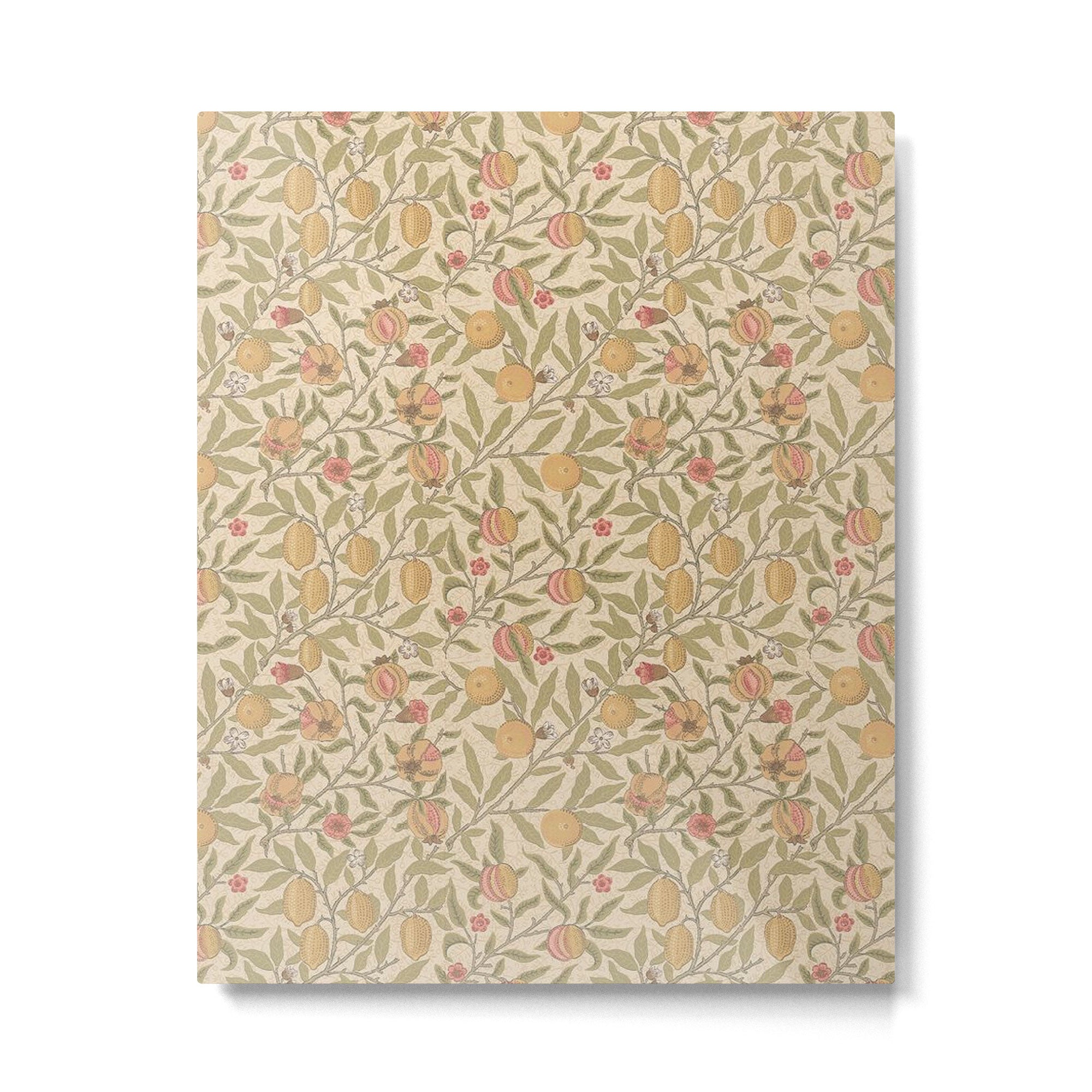 William Morris Pomegranate Fruit Limestone Artichoke Metal Print | TeksDecor