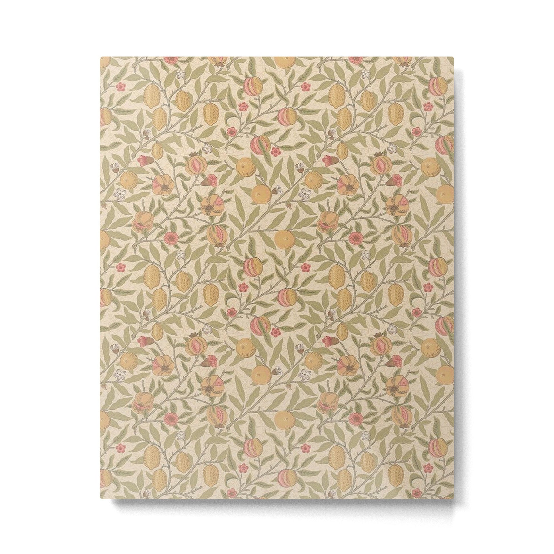 William Morris Pomegranate Fruit Limestone Artichoke Metal Print | TeksDecor