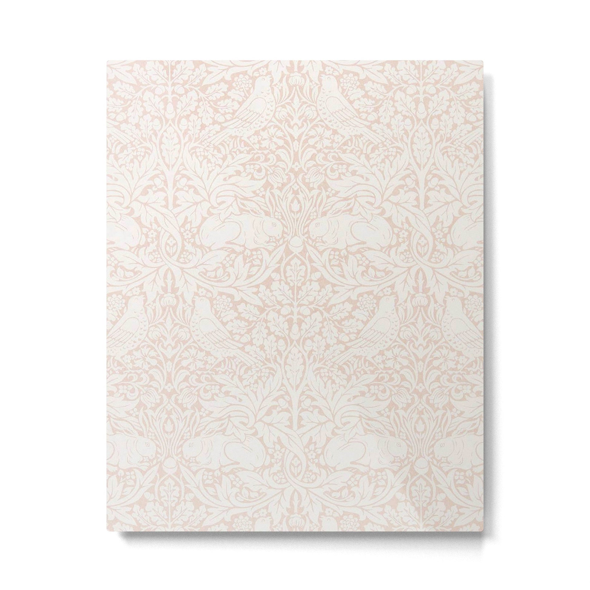 William Morris Pure Brer Rabbit Faded Sea Pink Vintage Pattern Metal Print | TeksDecor