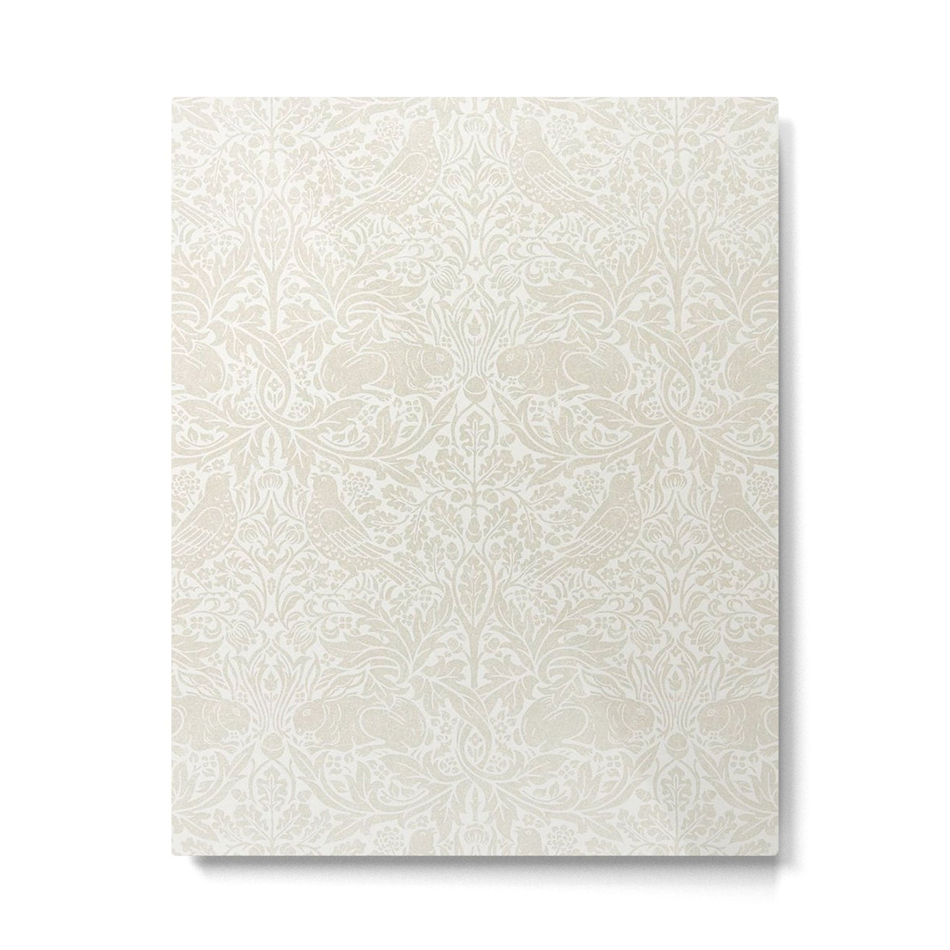 William Morris Pure Brer Rabbit White Clover Ivory Vintage Pattern Metal Print | TeksDecor