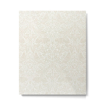 William Morris Pure Brer Rabbit White Clover Ivory Vintage Pattern Metal Print | TeksDecor