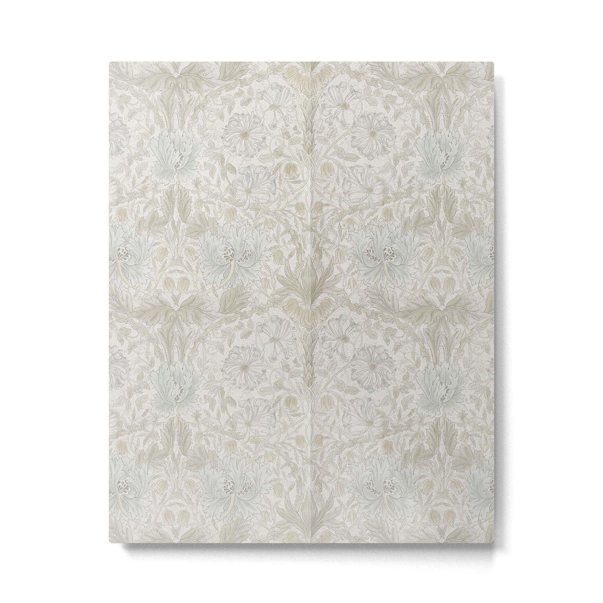 William Morris Pure Honeysuckle Linen Metal Print | TeksDecor