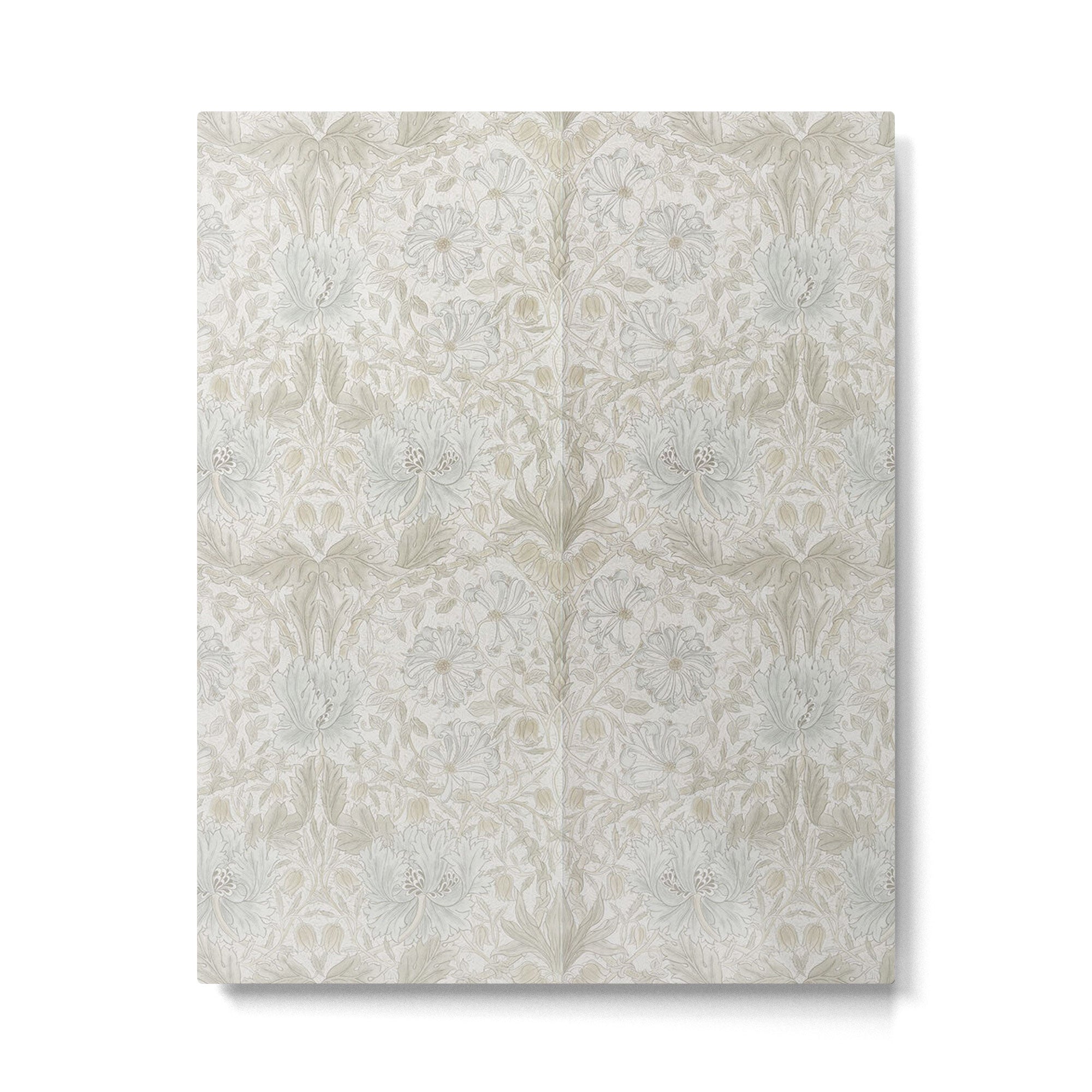 William Morris Pure Honeysuckle Linen Metal Print | TeksDecor