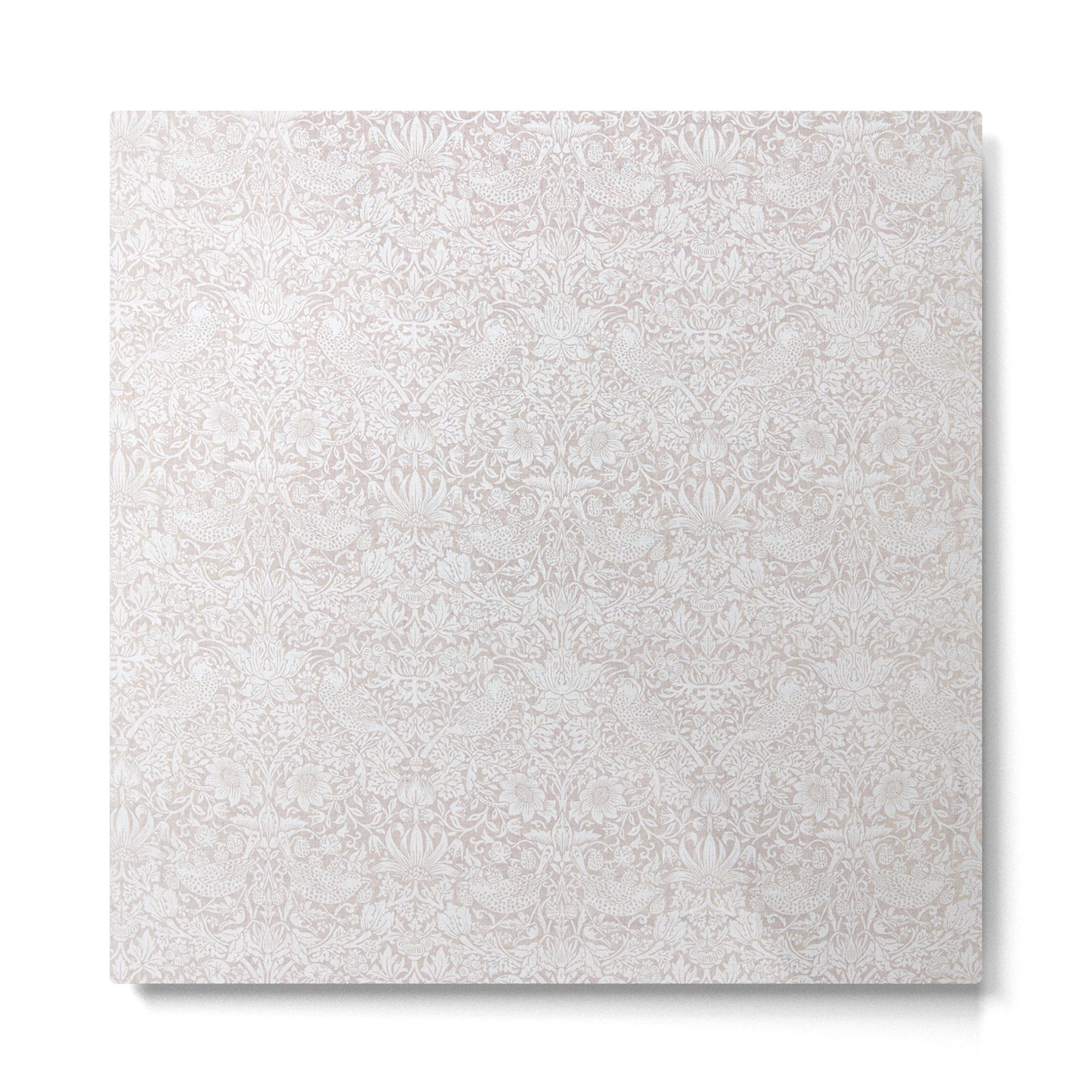 William Morris Pure Strawberry Thief Dove Cream Metal Print | TeksDecor