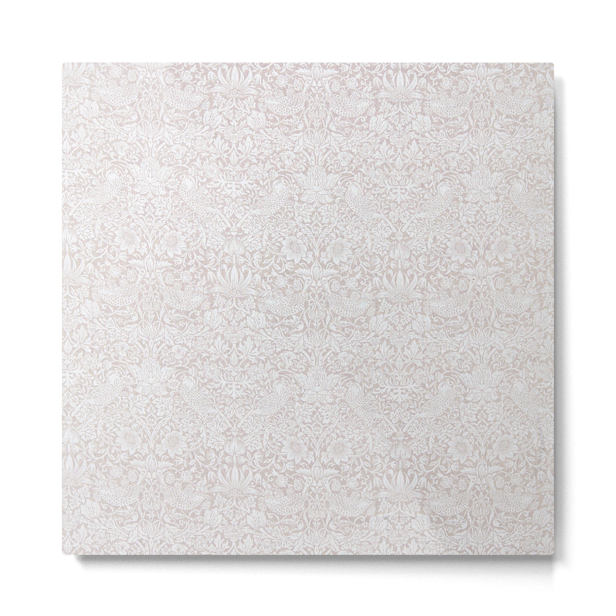 William Morris Pure Strawberry Thief Dove Cream Metal Print | TeksDecor