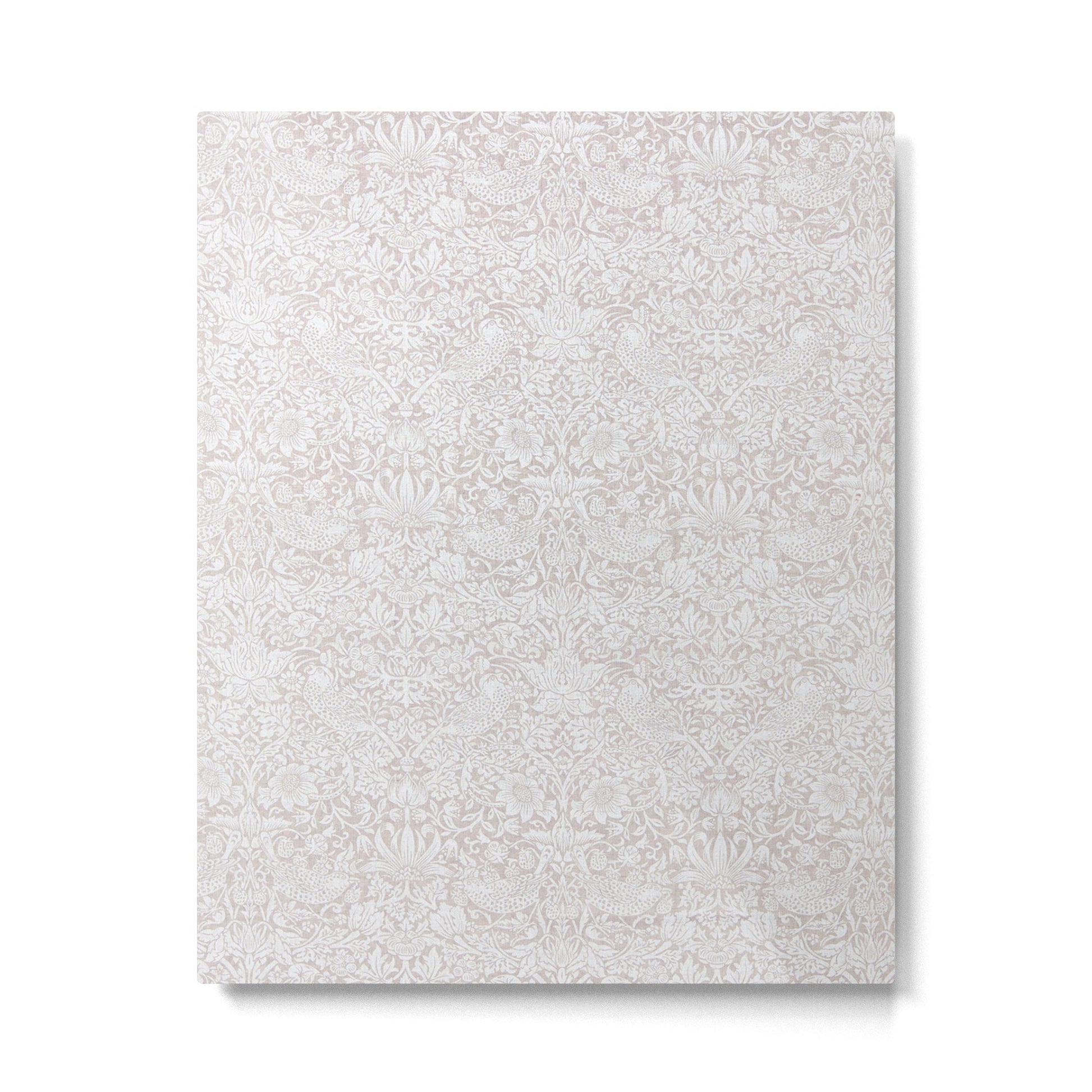 William Morris Pure Strawberry Thief Dove Cream Metal Print | TeksDecor